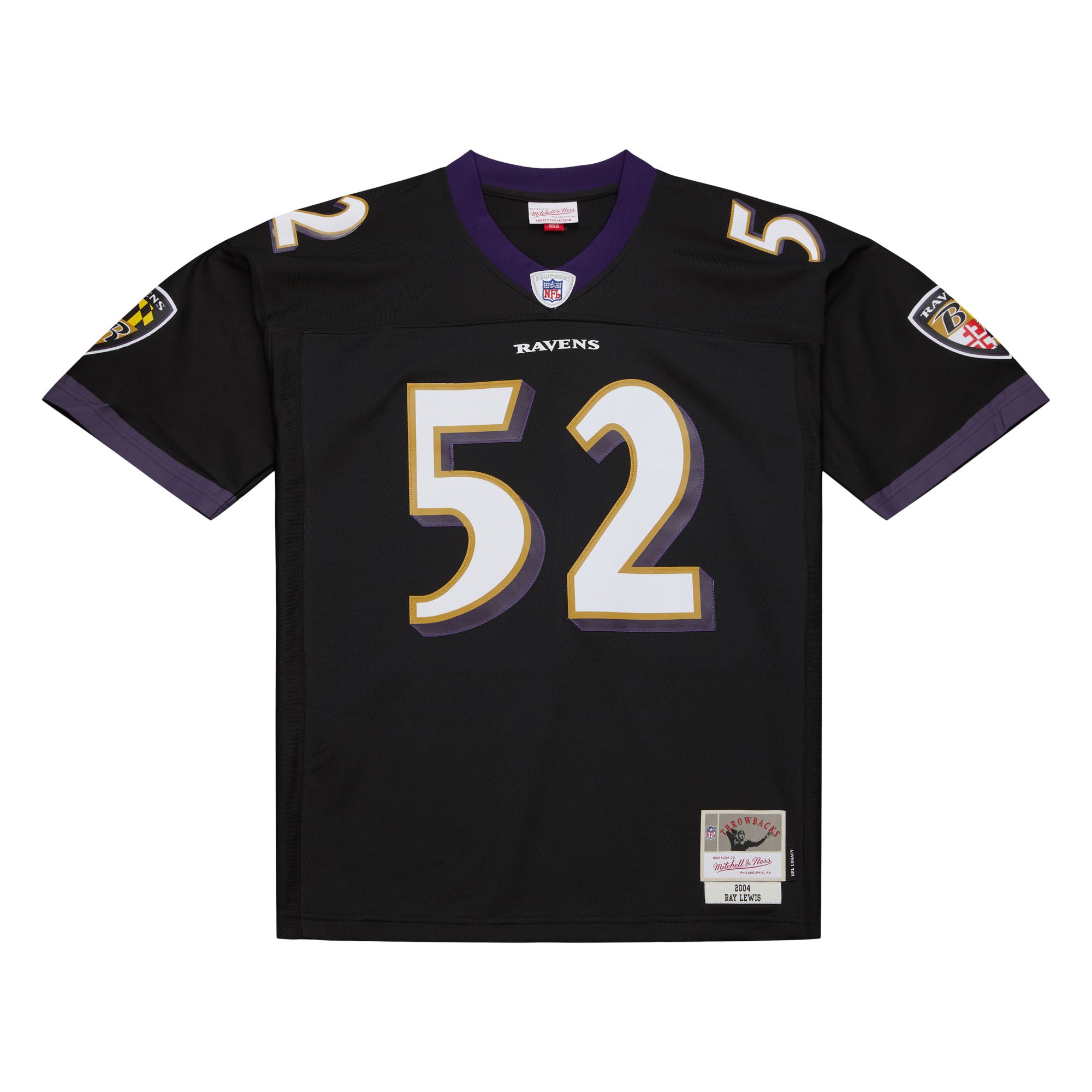Ray Lewis #52 Baltimore Ravens Mitchell & Ness NFL Football Trikot 2004 Schwarz - STADIUMDREAMS