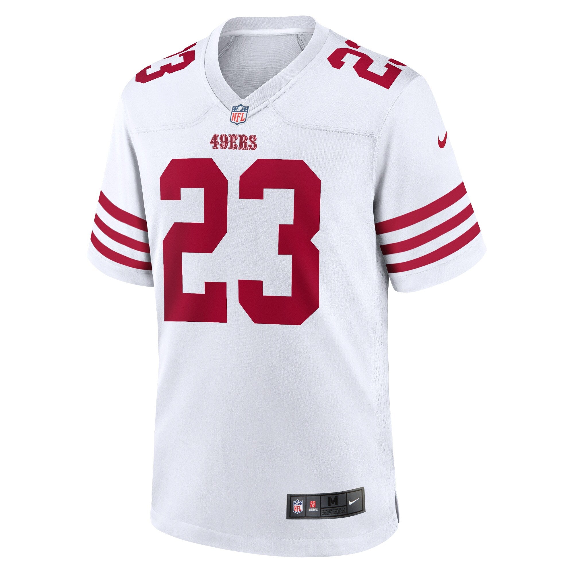 Christian McCaffrey #23 San Francisco 49ers Nike Game NFL Trikot Weiß