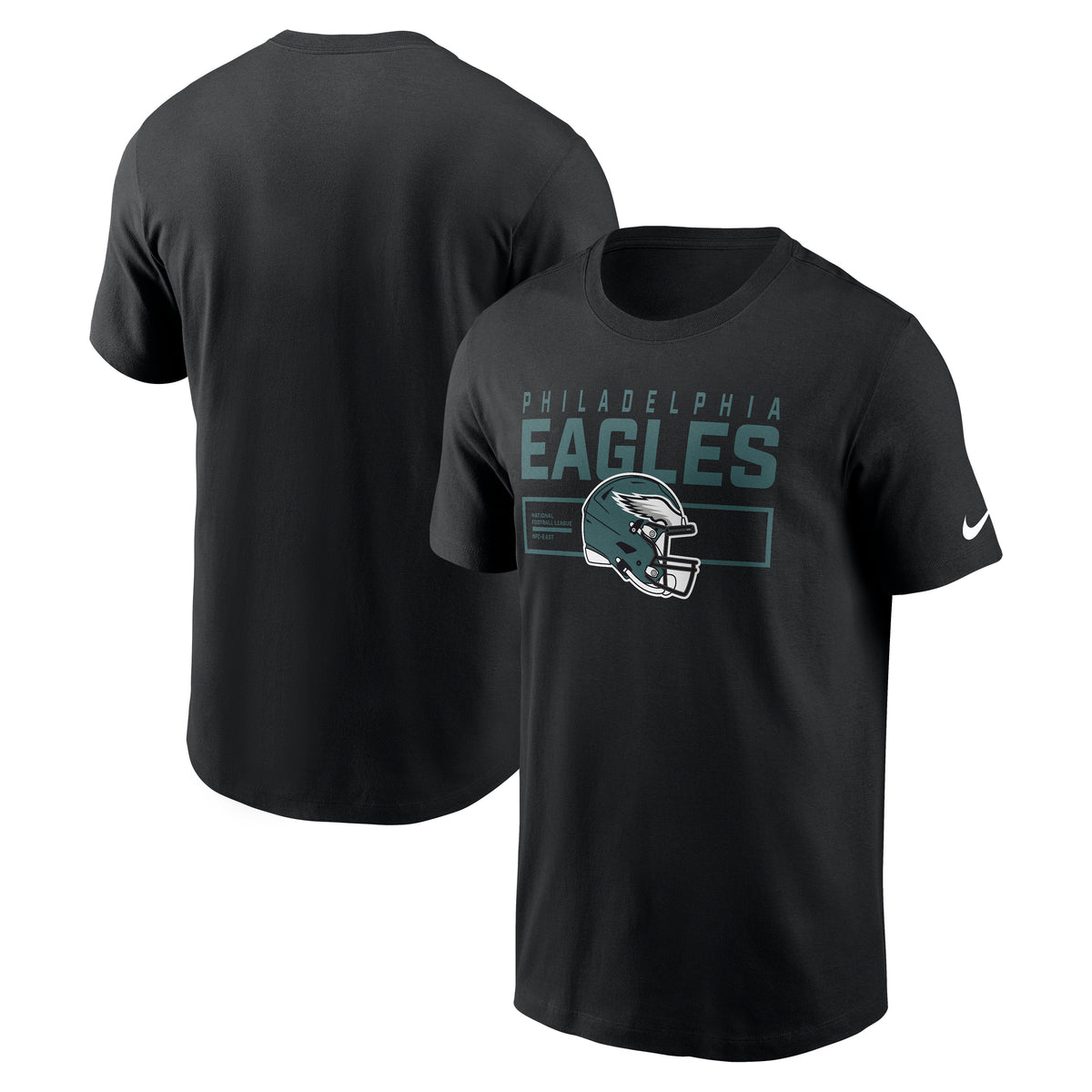 Philadelphia Eagles Nike Helmet Division Edition NFL T-Shirt Schwarz - STADIUMDREAMS