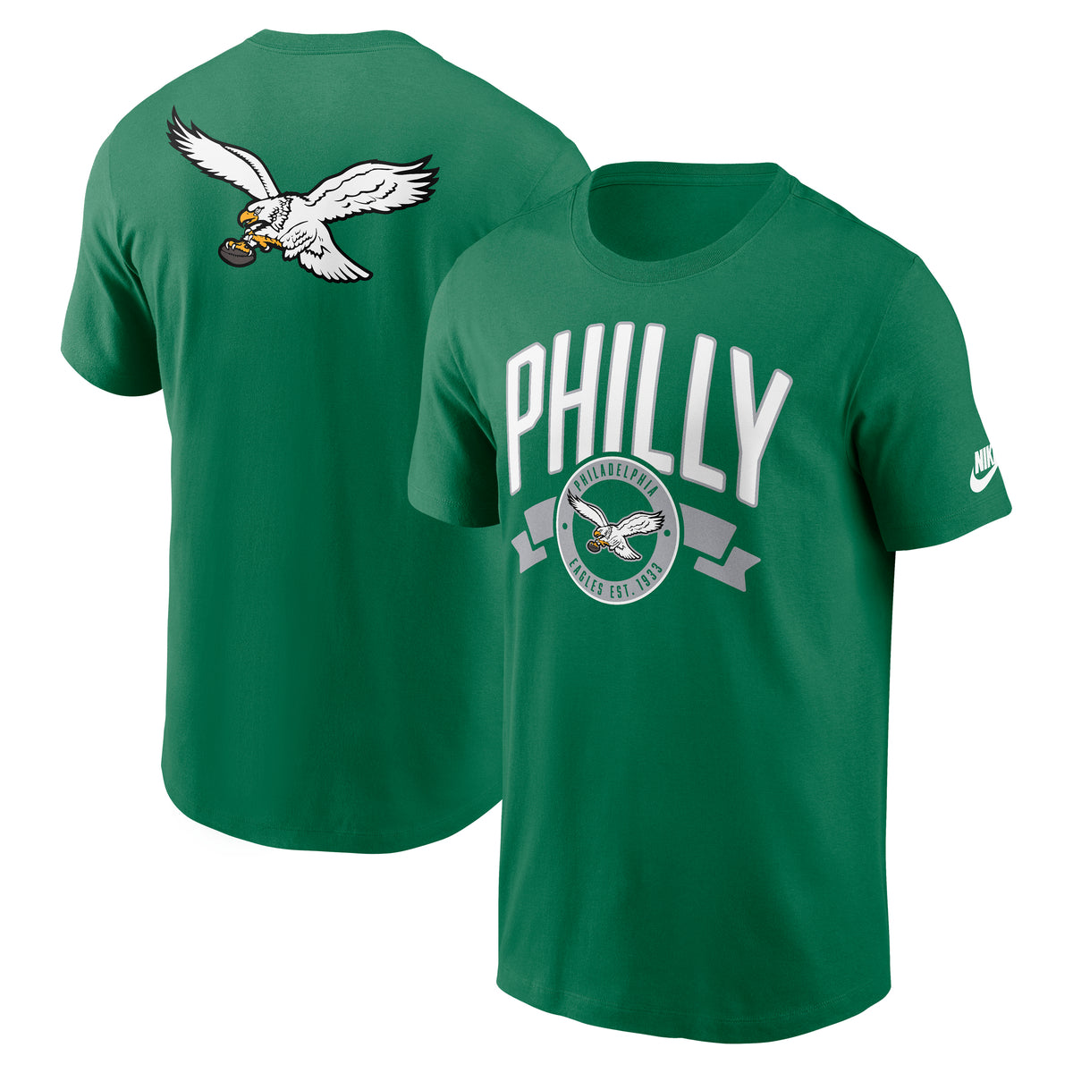 Philadelphia Eagles Nike Rewind Backprint Hit NFL T-Shirt Grün