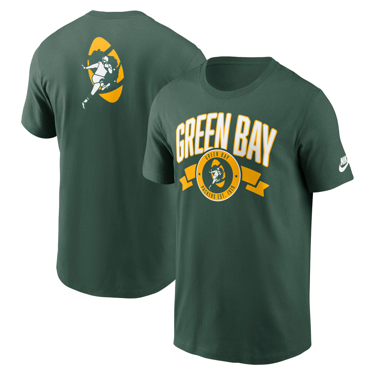 Green Bay Packers Nike Rewind Backprint Hit NFL T-Shirt Grün