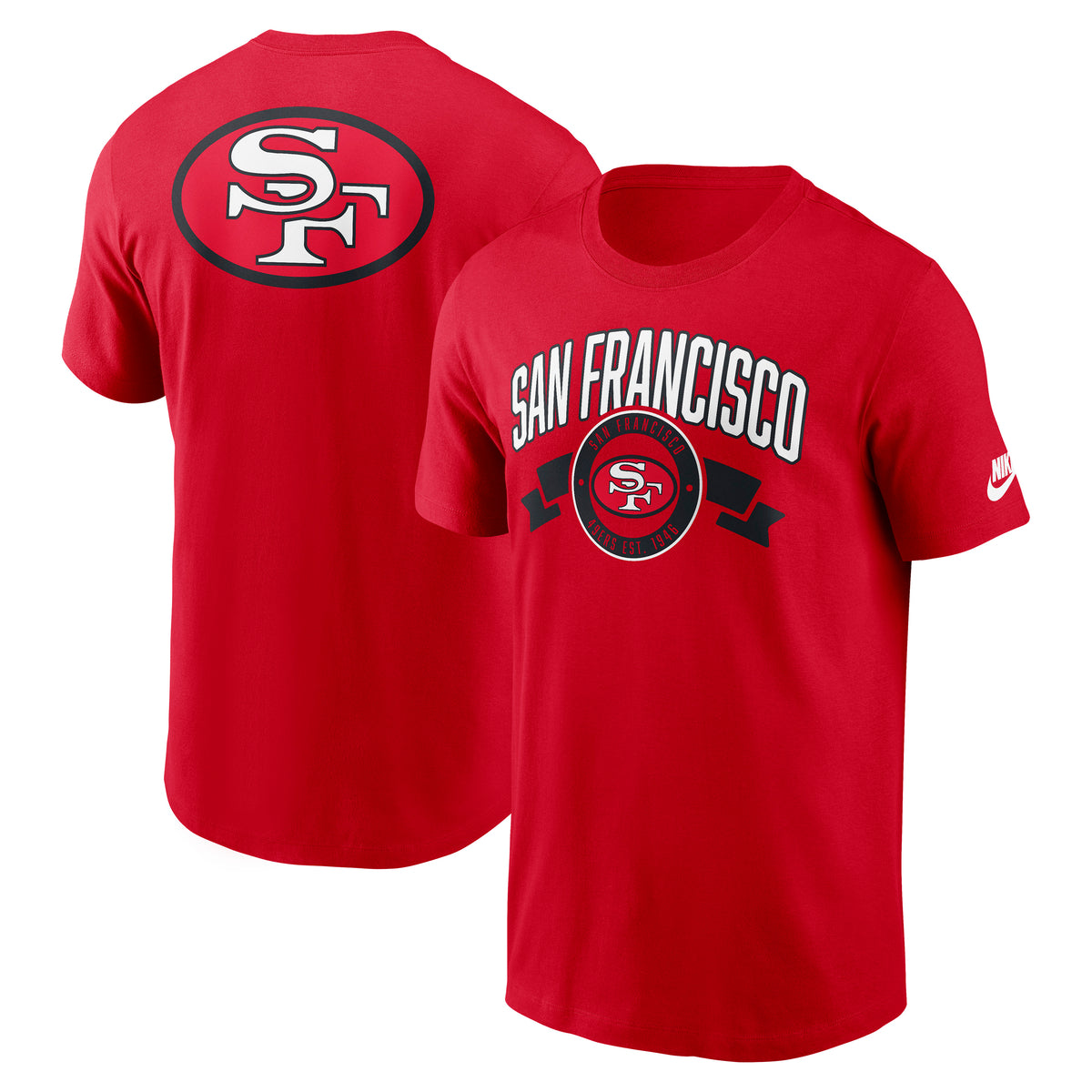 San Francisco 49ers Nike Rewind Backprint Hit NFL T-Shirt Rot
