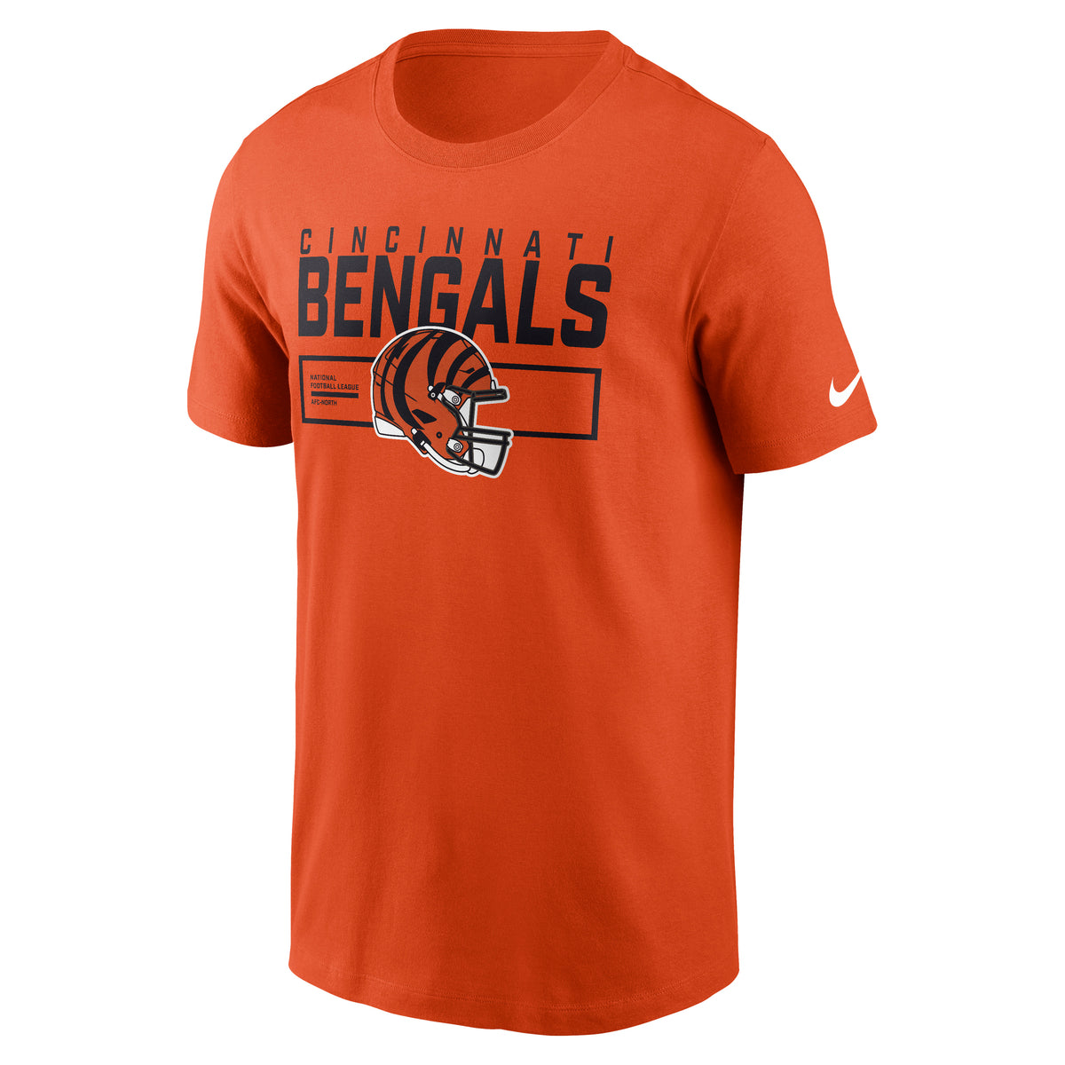 Cincinnati Bengals Nike Helmet Division Edition NFL T-Shirt Orange - STADIUMDREAMS