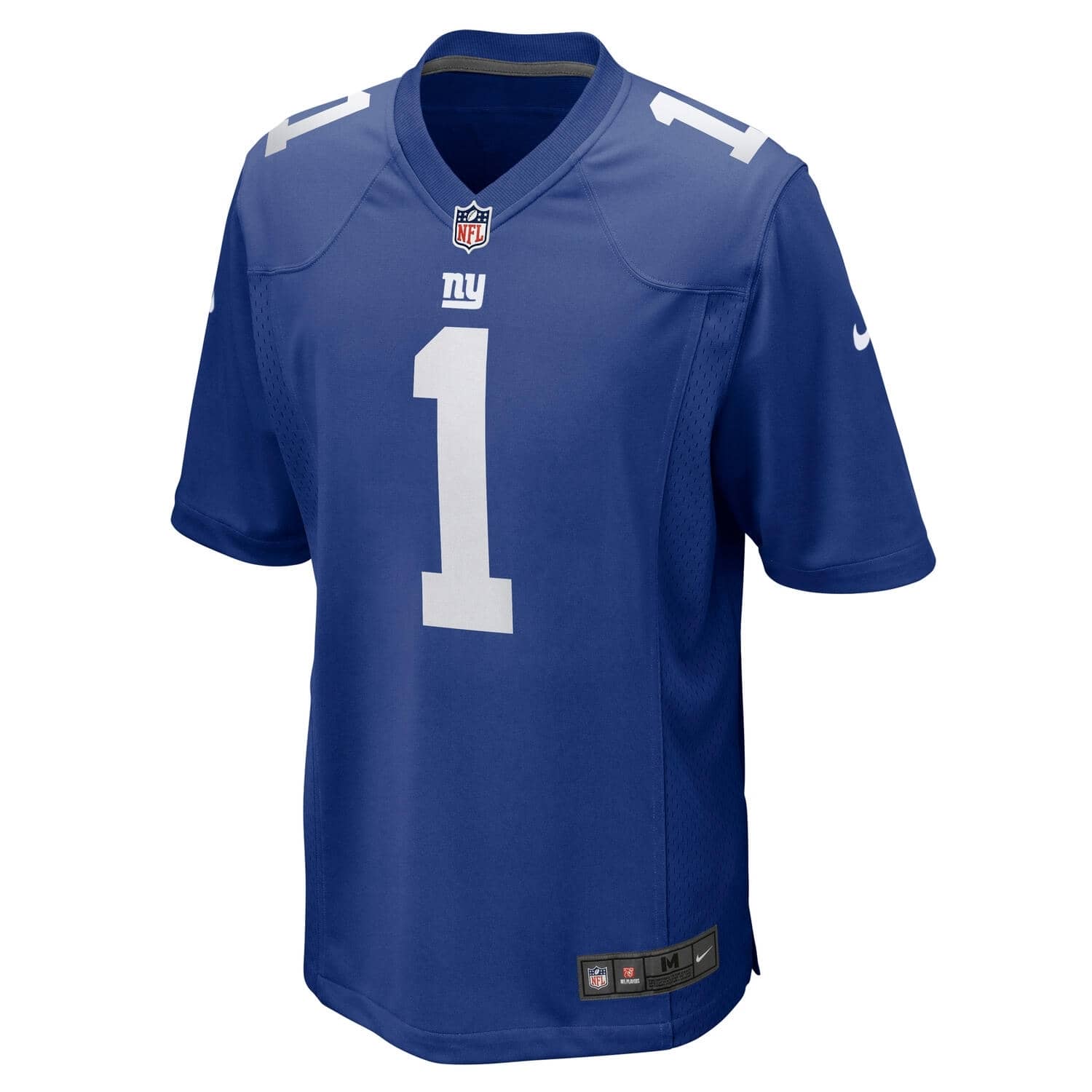 Malik Nabers #1 New York Giants Nike Game NFL Football Trikot Blau