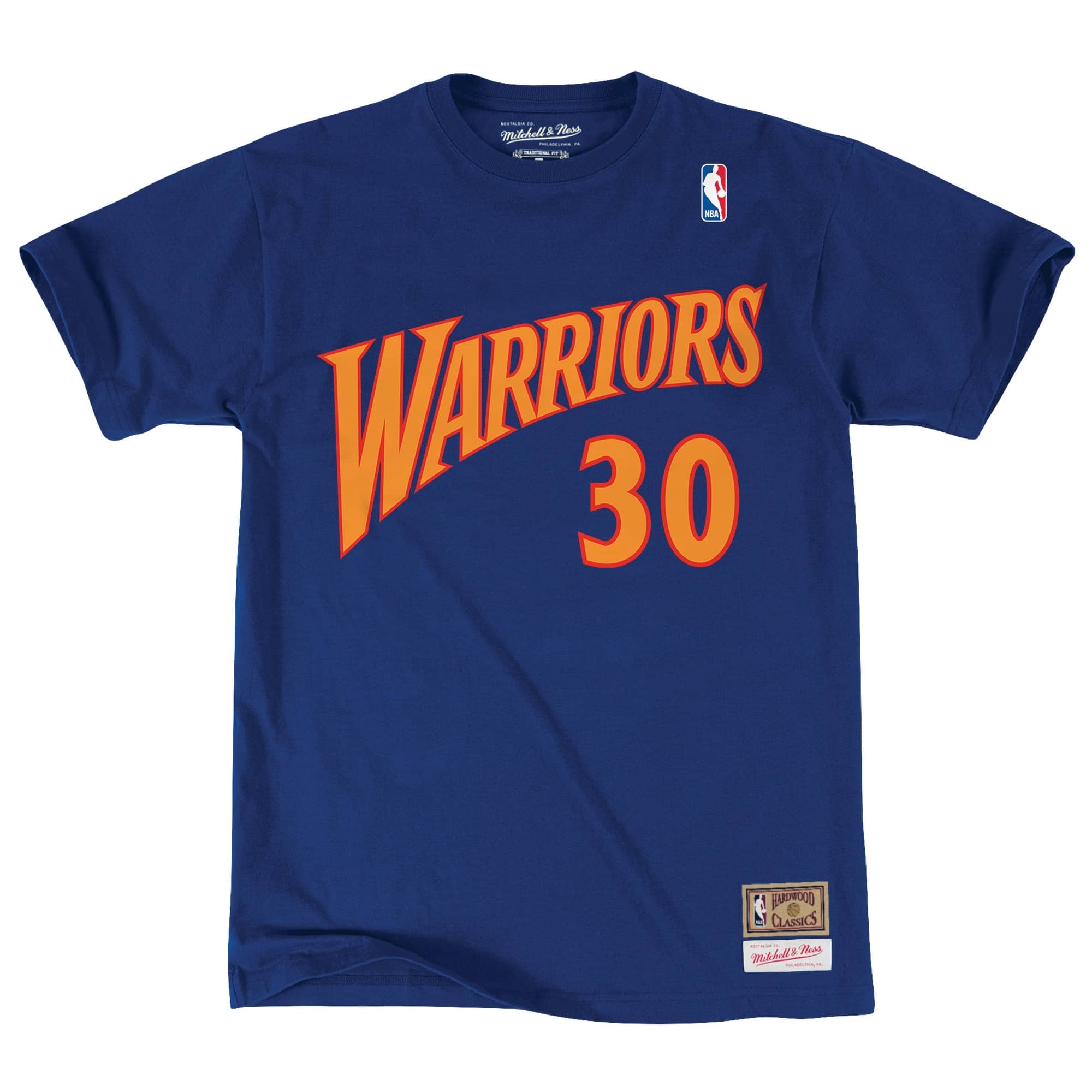 Steph Curry #30 Golden State Warriors Mitchell & Ness NBA Name & Number T-Shirt Navy - STADIUMDREAMS