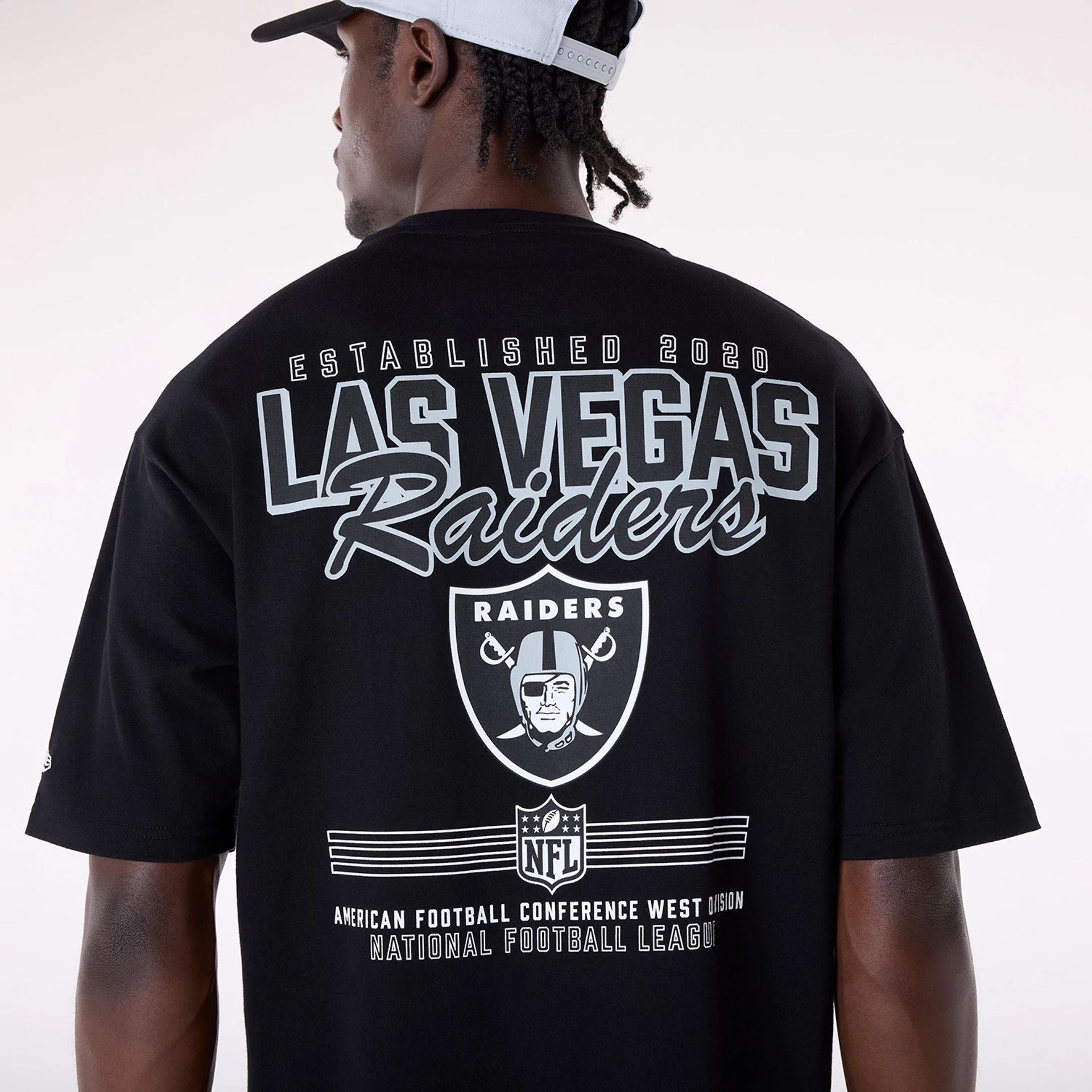 Las Vegas Raiders New Era Backprint Oversized NFL T-Shirt Schwarz - STADIUMDREAMS