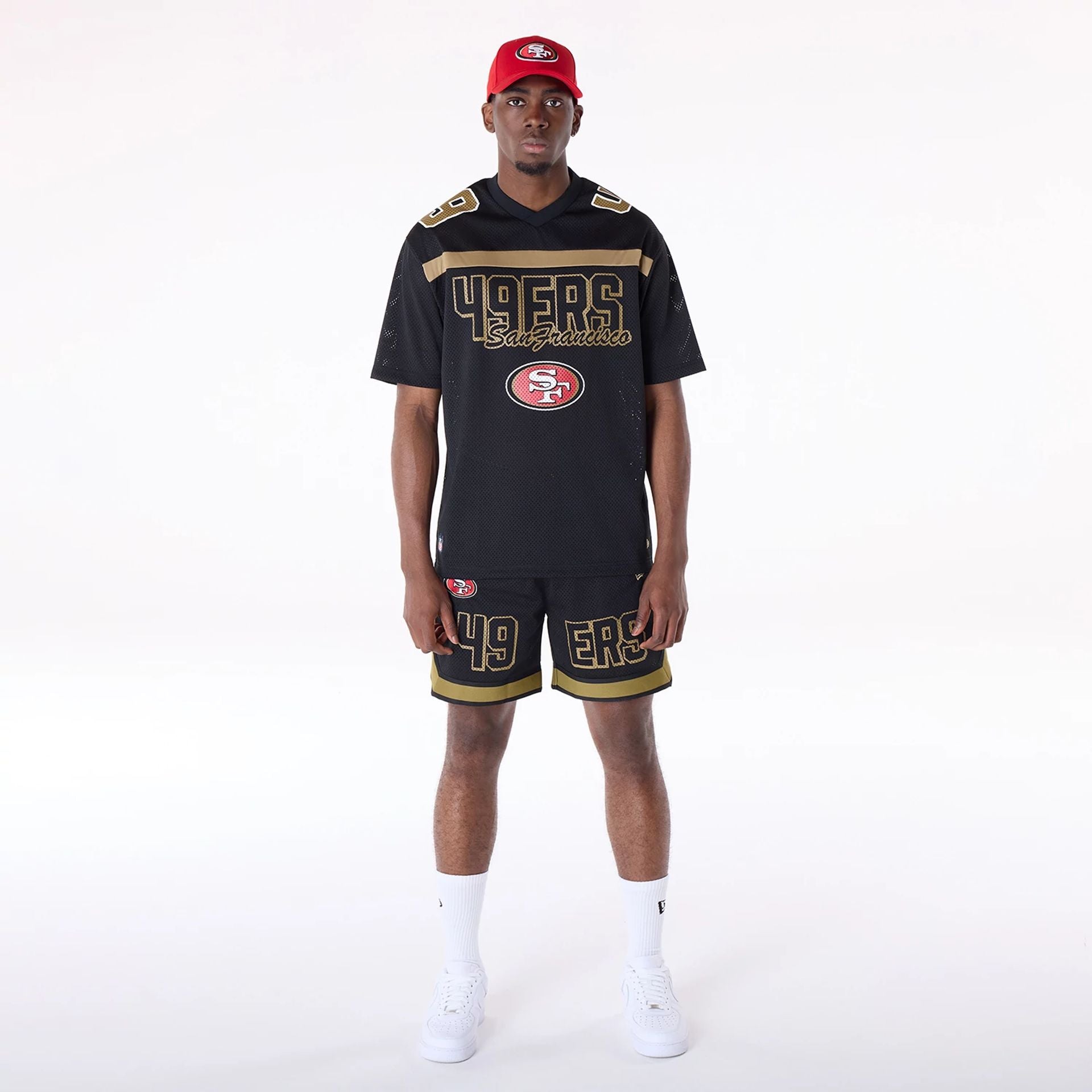 San Francisco 49ers New Era Mesh NFL Trikot Schwarz - STADIUMDREAMS