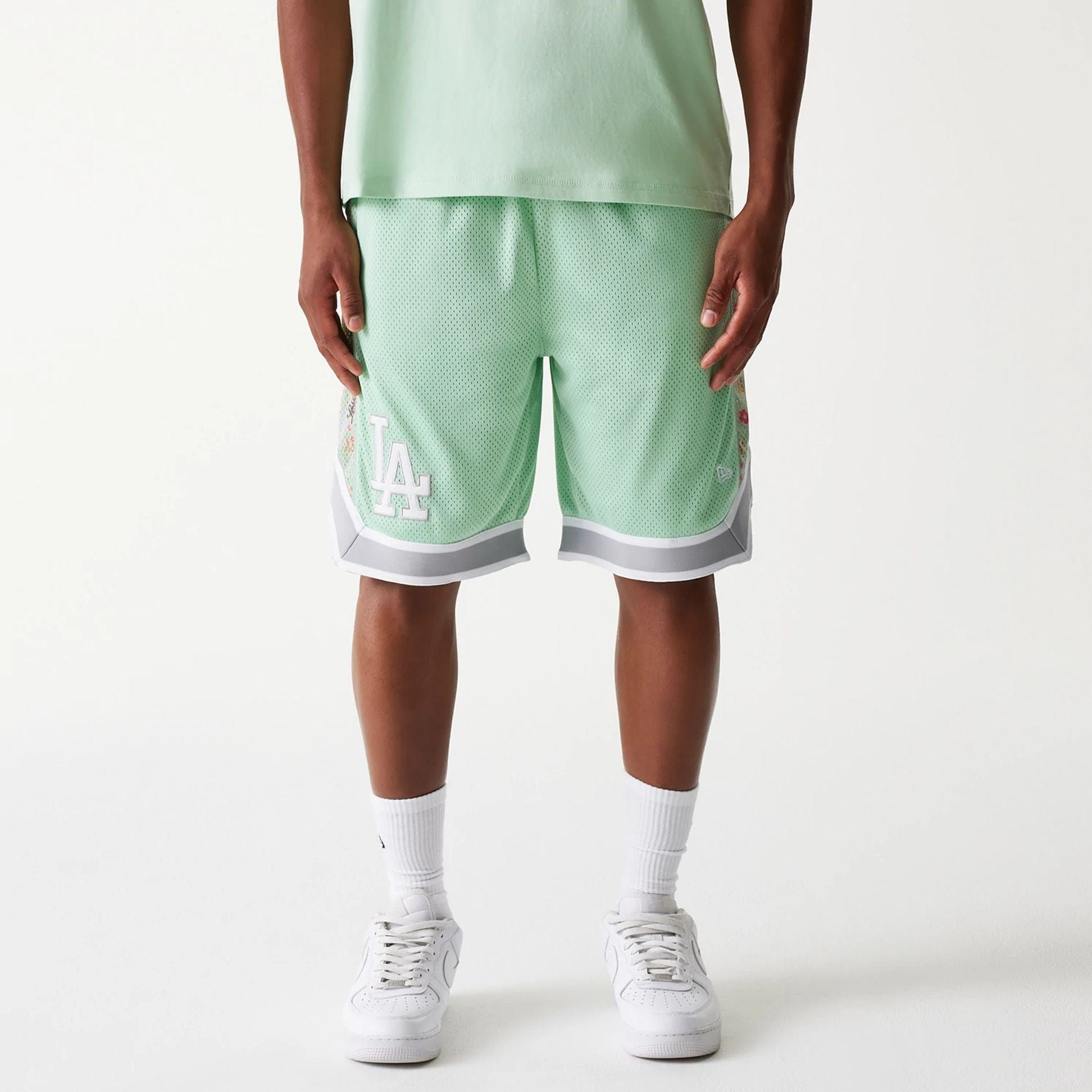 Los Angeles Dodgers New Era Infill Mesh MLB Shorts Green