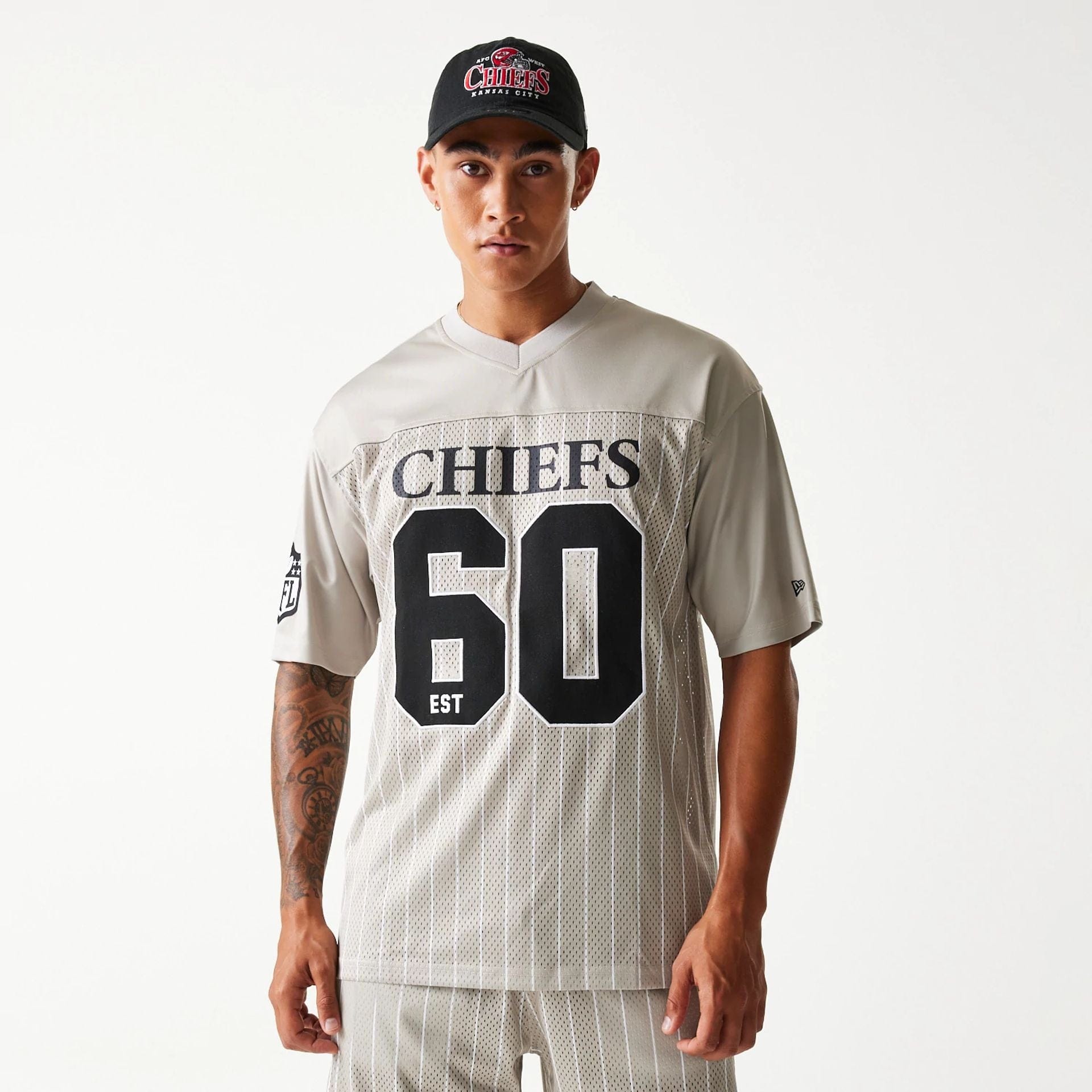 Kansas City Chiefs New Era Pinstripe NFL Jersey Beige
