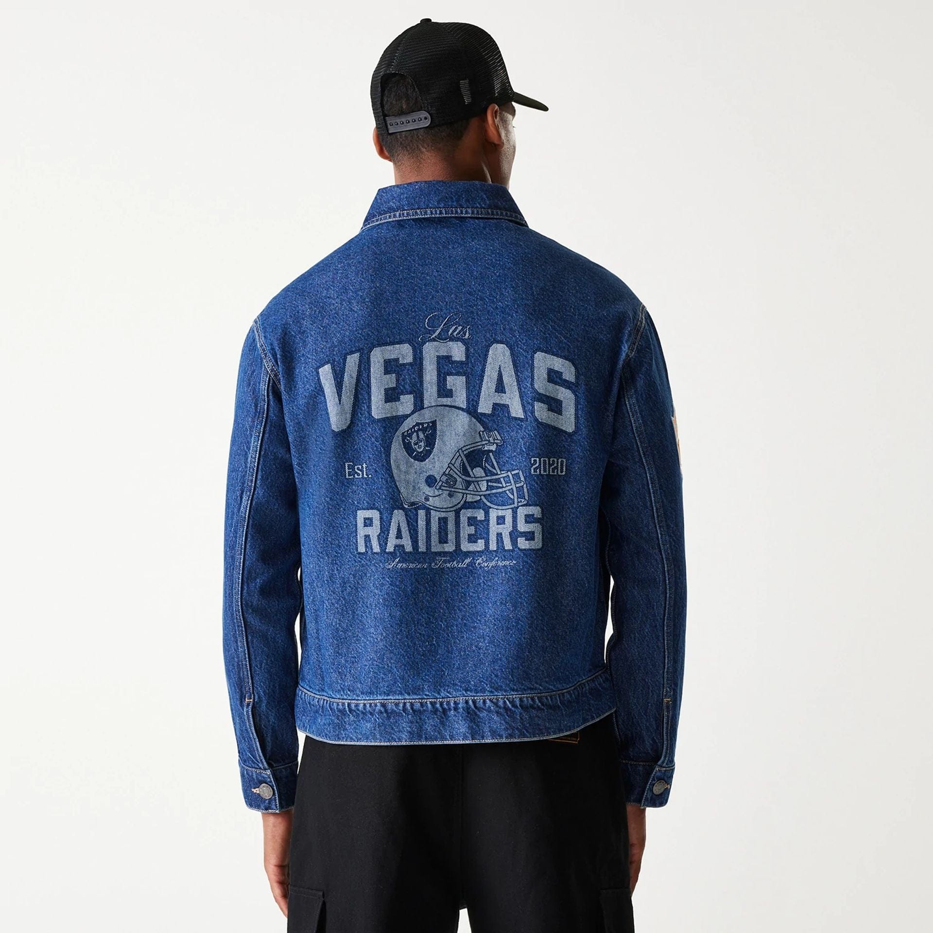 Las Vegas Raiders New Era Vintage NFL Jeansjacke Blau - STADIUMDREAMS