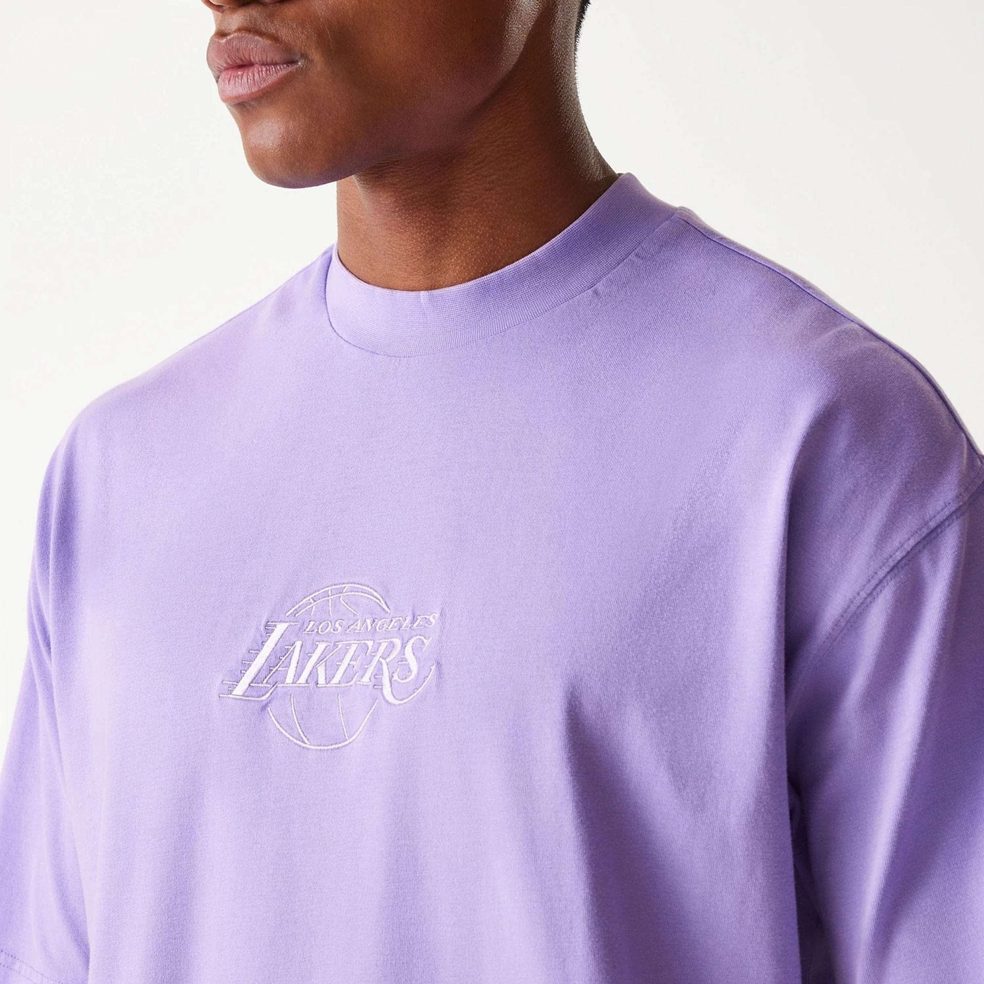Los Angeles Lakers New Era Washed Style Oversized Box NBA T-Shirt Purple