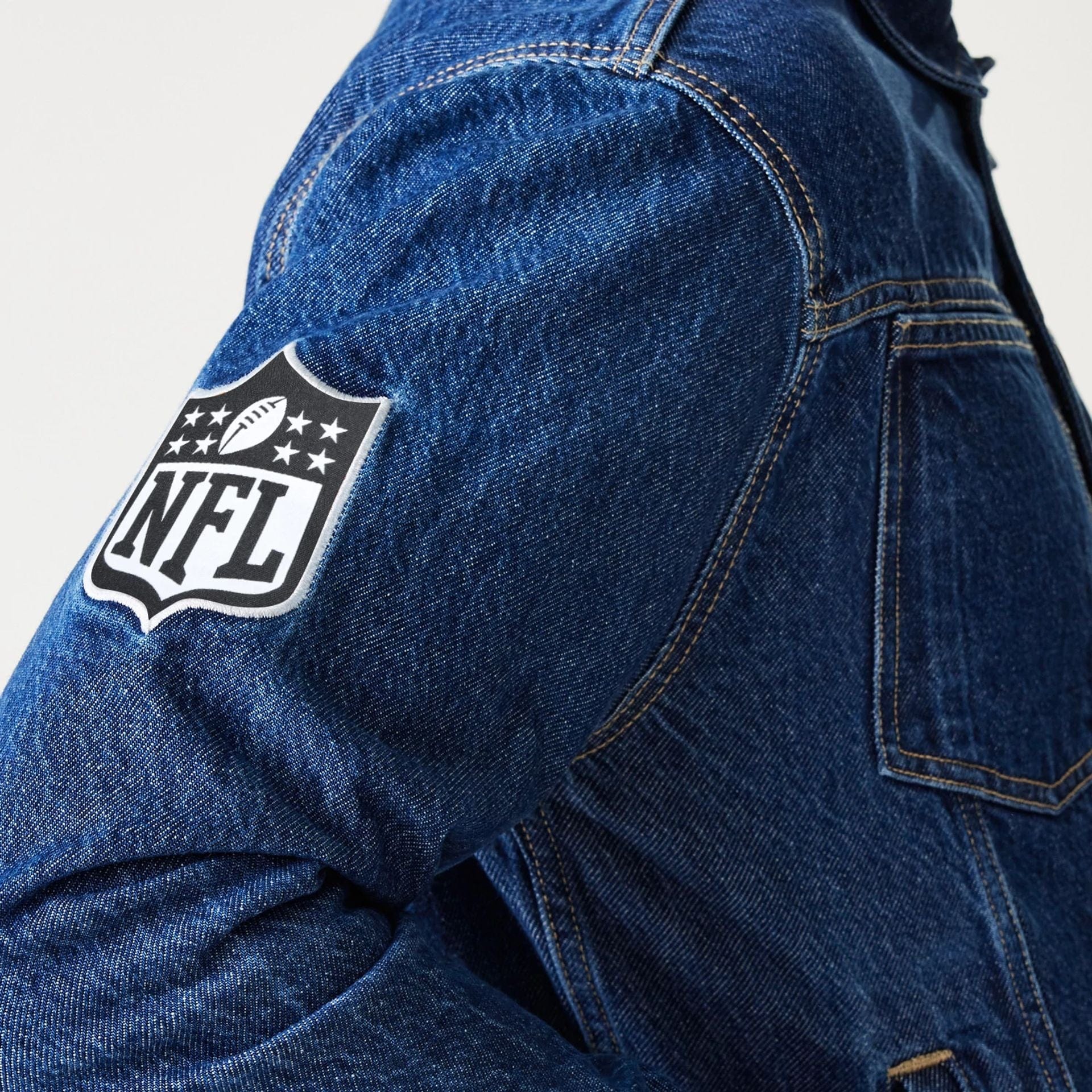 Las Vegas Raiders New Era Vintage NFL Jeansjacke Blau - STADIUMDREAMS