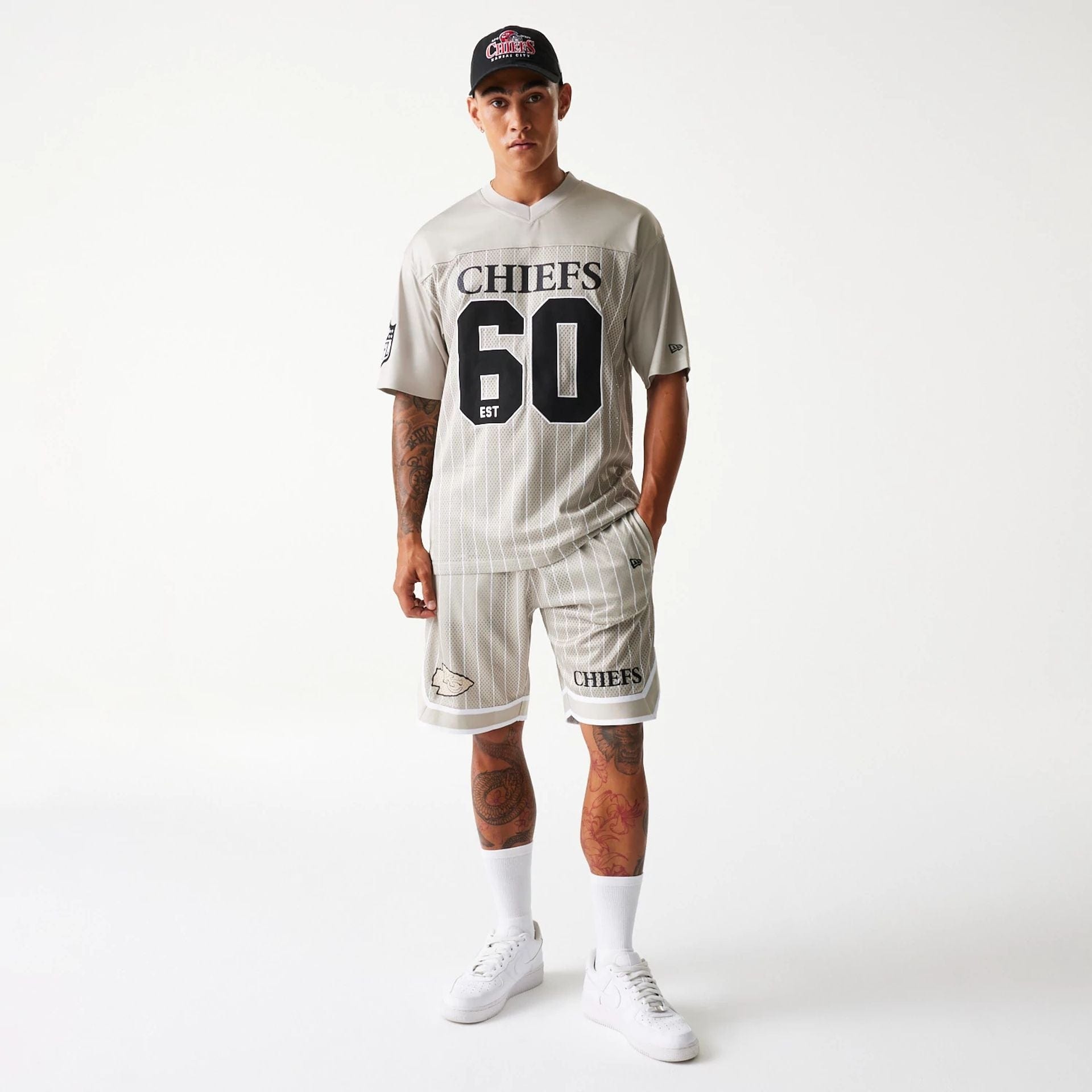 Kansas City Chiefs New Era Pinstripe NFL Jersey Beige