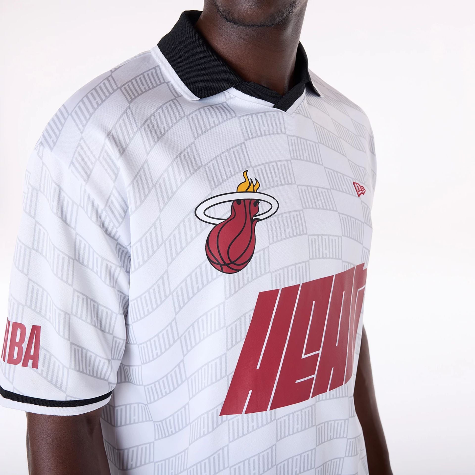 Miami Heat New Era Soccer Style Oversized NBA T-Shirt Weiß - STADIUMDREAMS
