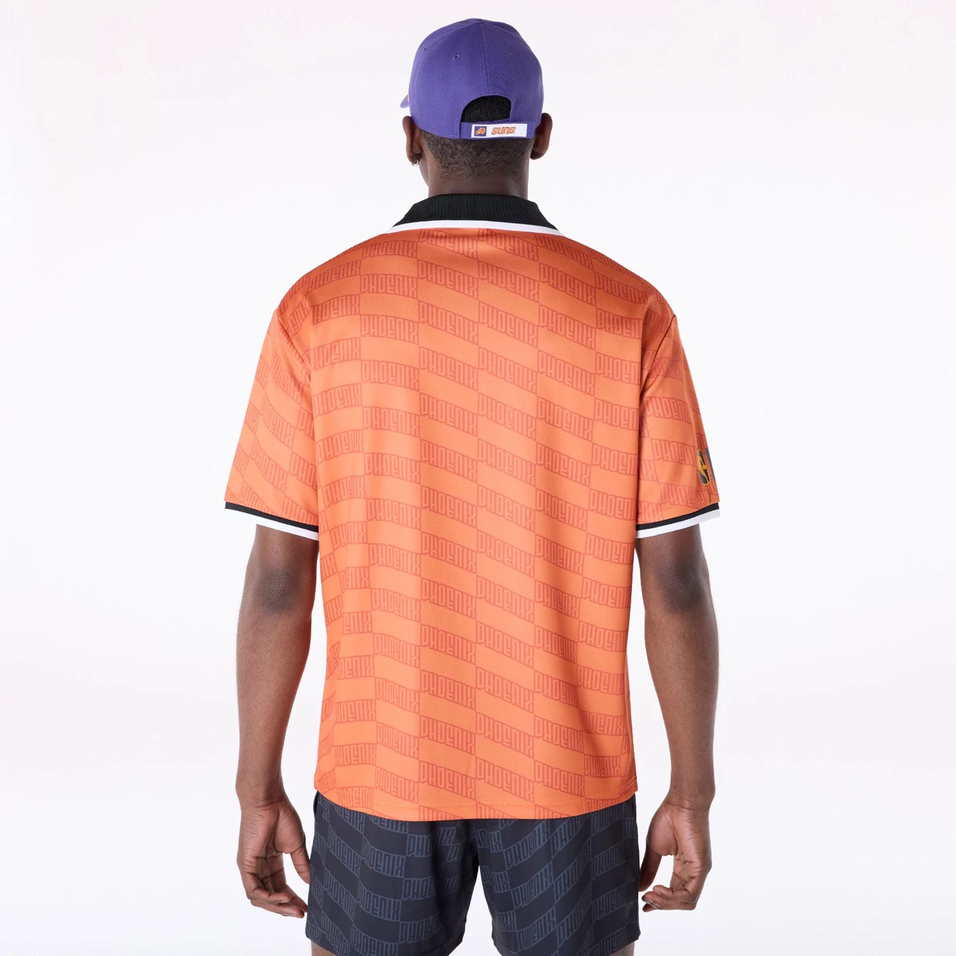 Phoenix Suns New Era Soccer Style Oversized NBA T-Shirt Orange - STADIUMDREAMS