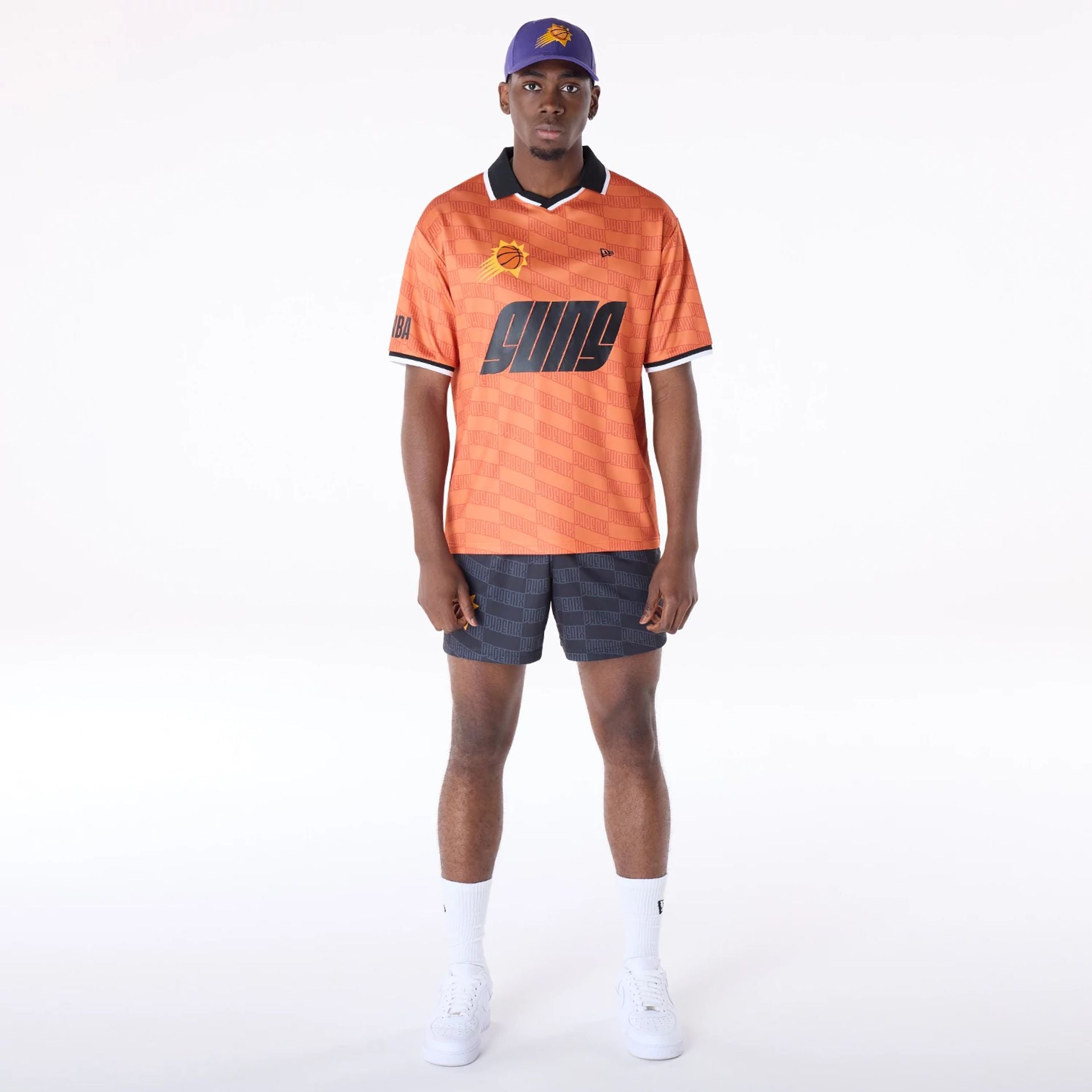 Phoenix Suns New Era Soccer Style Oversized NBA T-Shirt Orange - STADIUMDREAMS