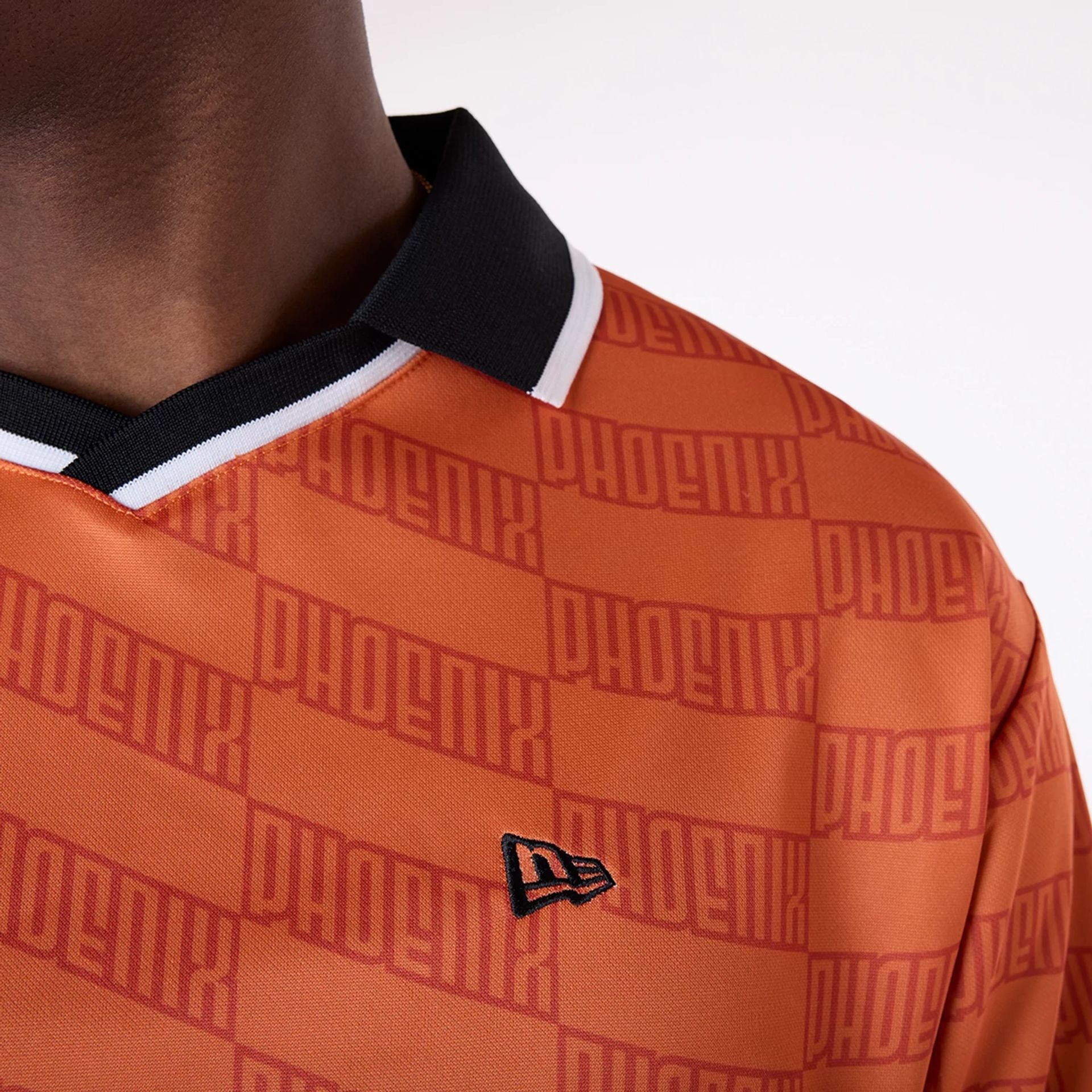 Phoenix Suns New Era Soccer Style Oversized NBA T-Shirt Orange - STADIUMDREAMS