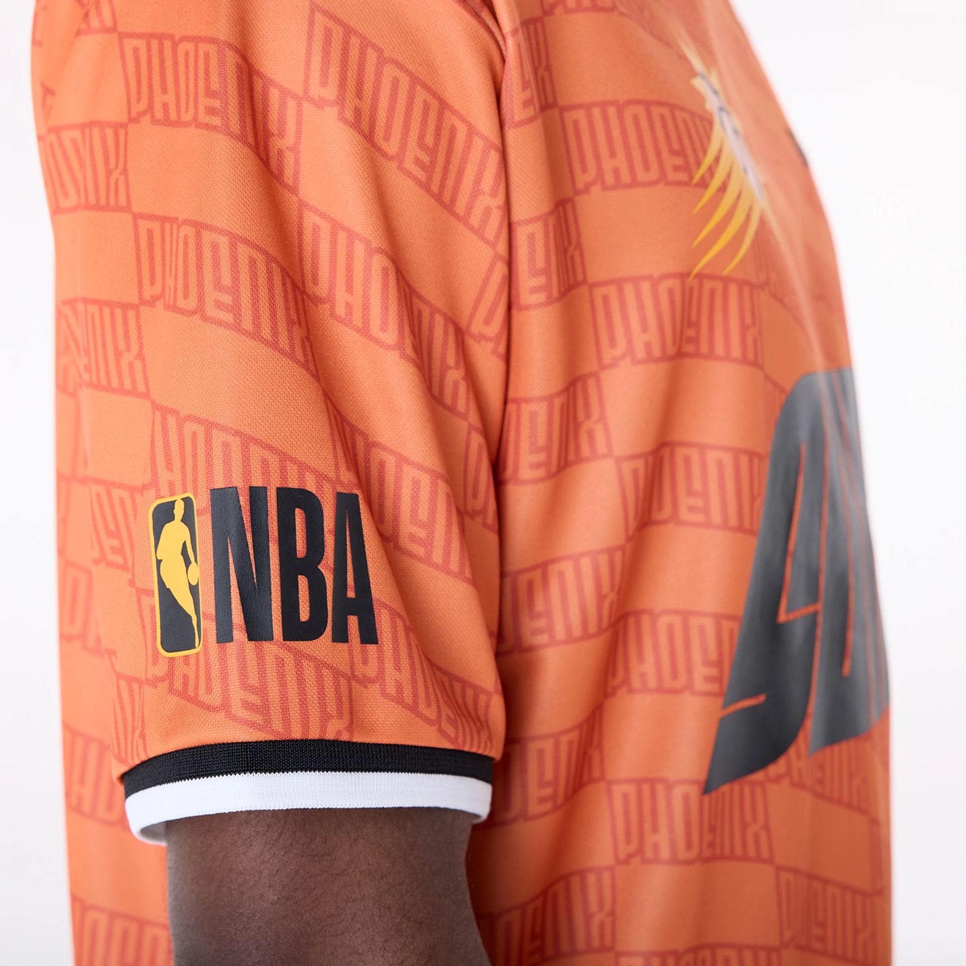 Phoenix Suns New Era Soccer Style Oversized NBA T-Shirt Orange - STADIUMDREAMS