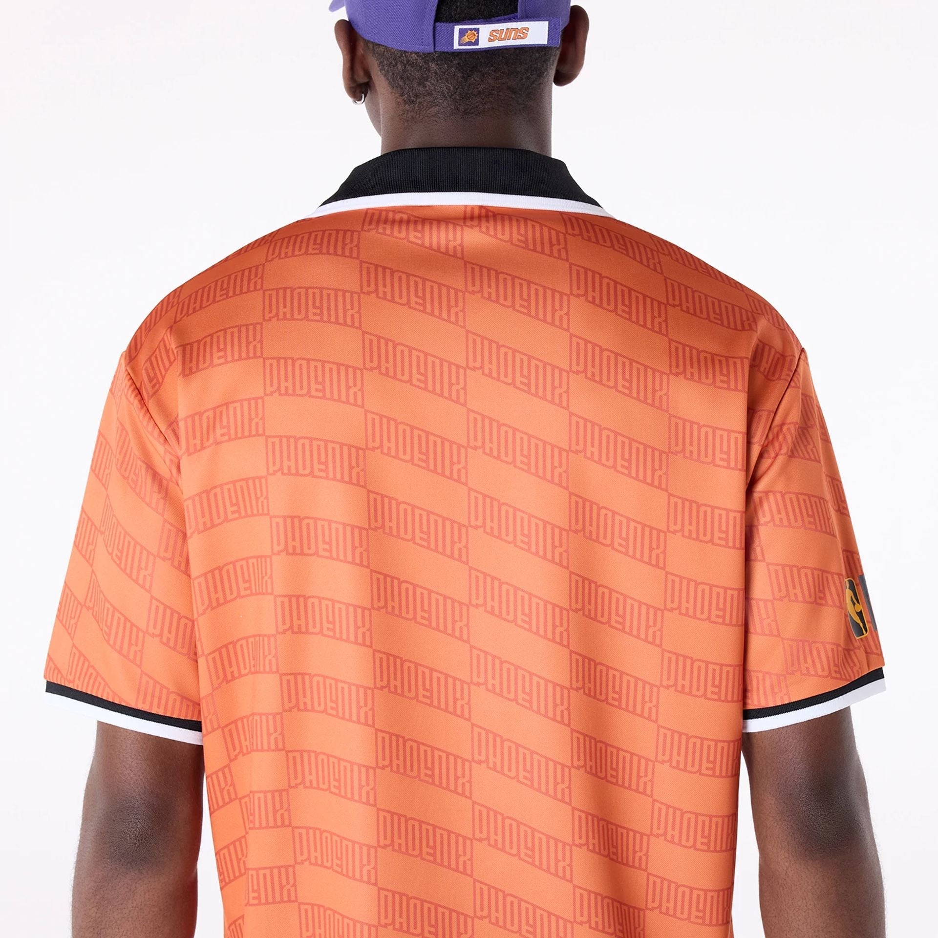 Phoenix Suns New Era Soccer Style Oversized NBA T-Shirt Orange - STADIUMDREAMS