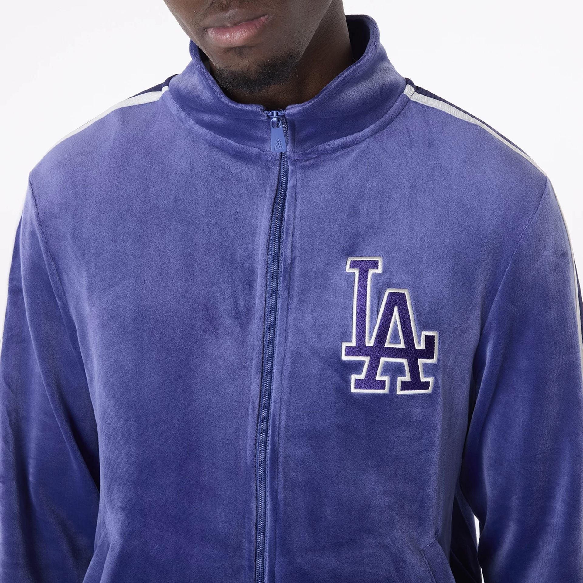 Los Angeles Dodgers New Era Velour MLB Trainingsjacke Lila - STADIUMDREAMS