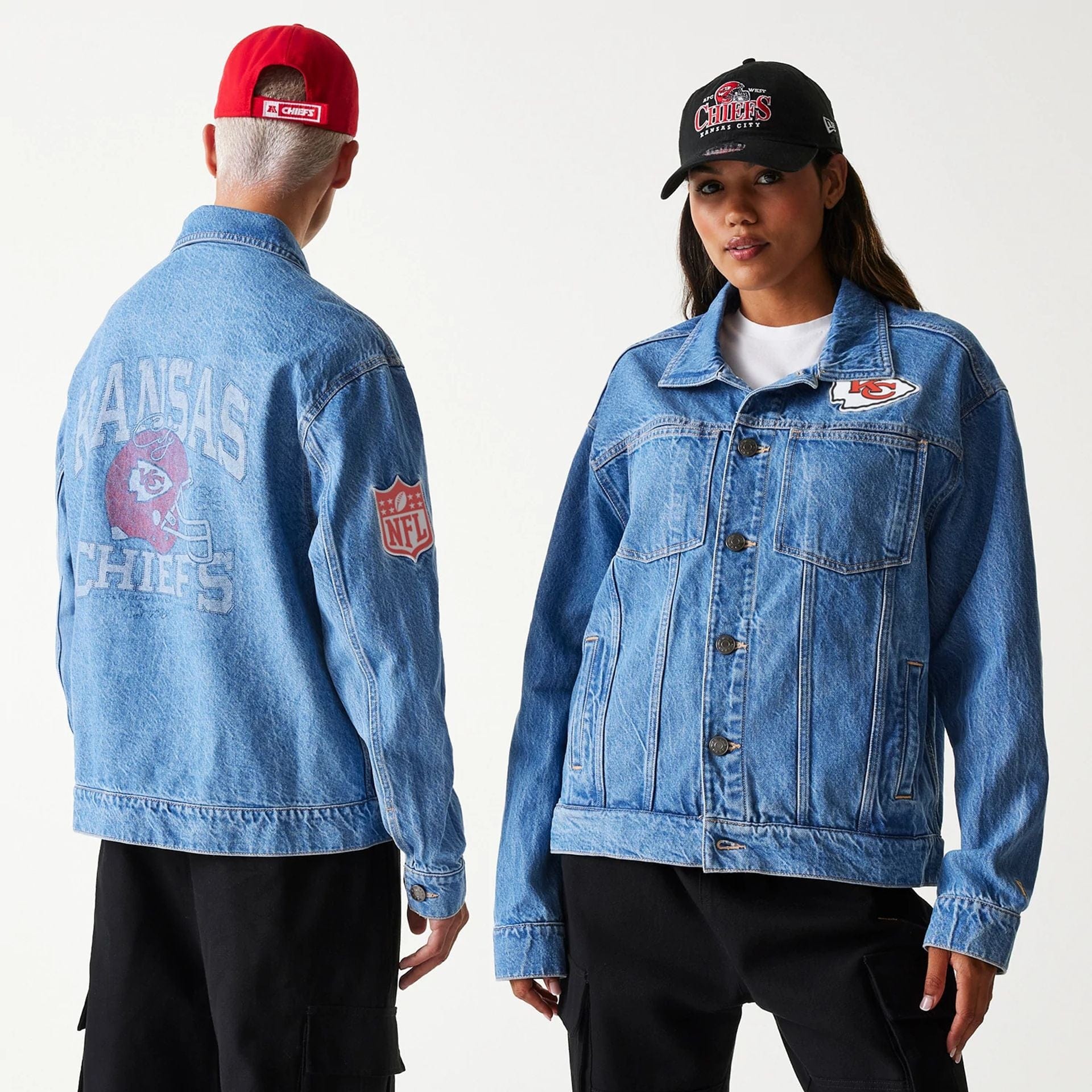 Kansas City Chiefs New Era Vintage NFL Jeansjacke Blau - STADIUMDREAMS