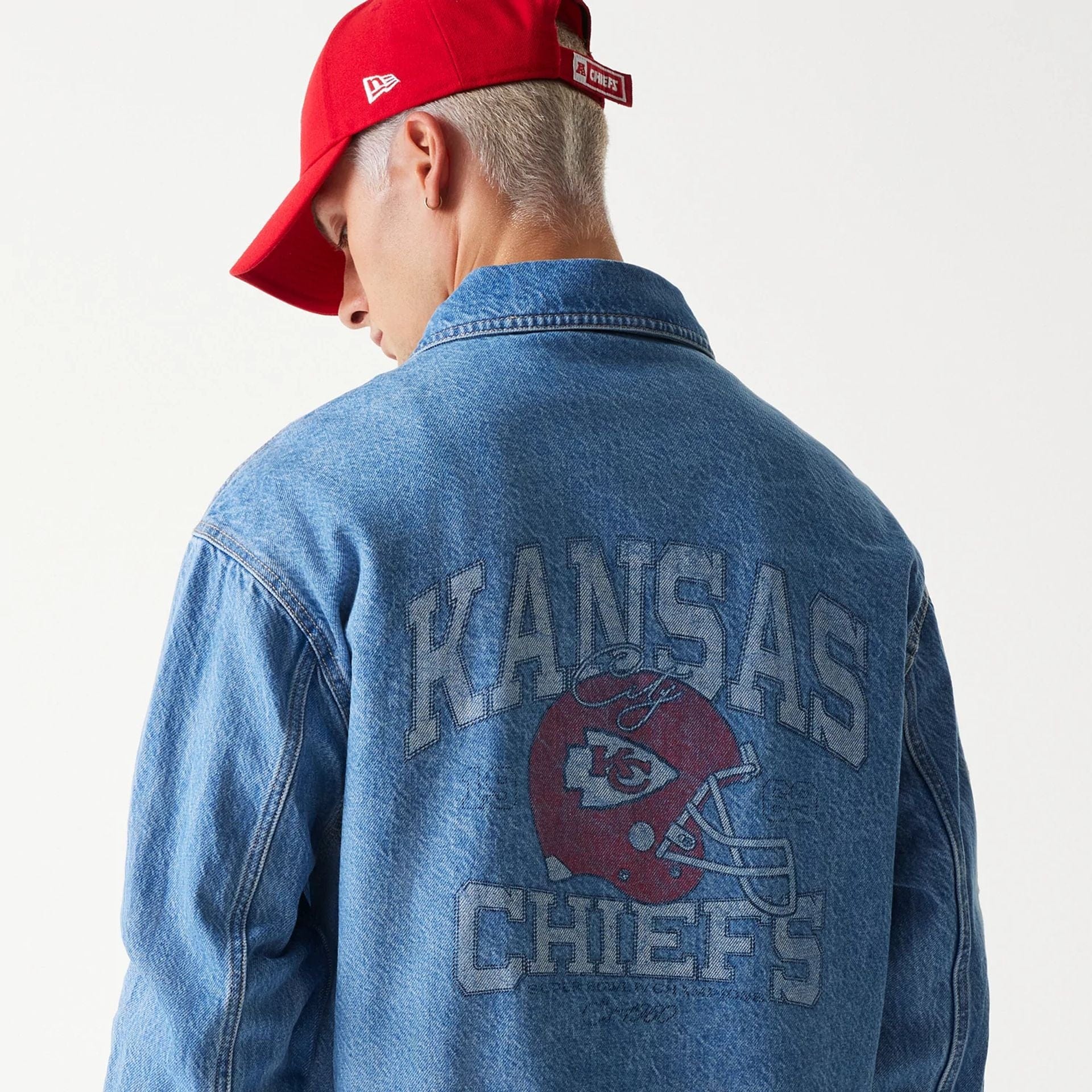 Kansas City Chiefs New Era Vintage NFL Jeansjacke Blau - STADIUMDREAMS