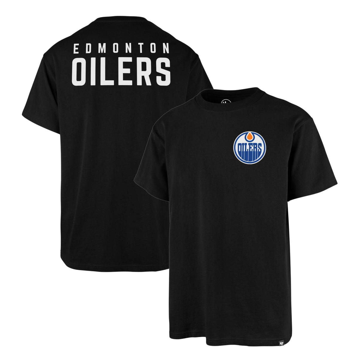 Edmonton Oilers ’47 Backprint Echo NHL T-Shirt Schwarz - STADIUMDREAMS