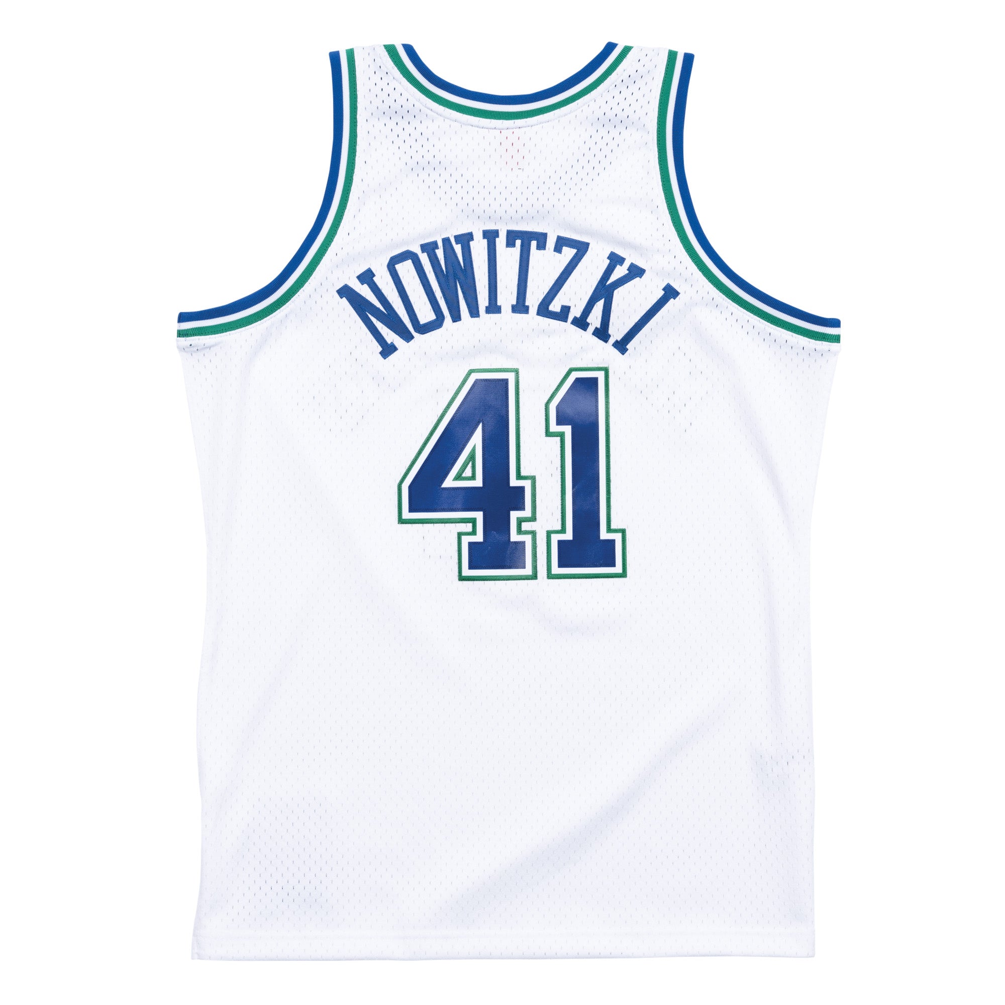 Dirk Nowitzki #41 Dallas Mavericks Mitchell & Ness NBA Swingman Trikot 1998 Weiß