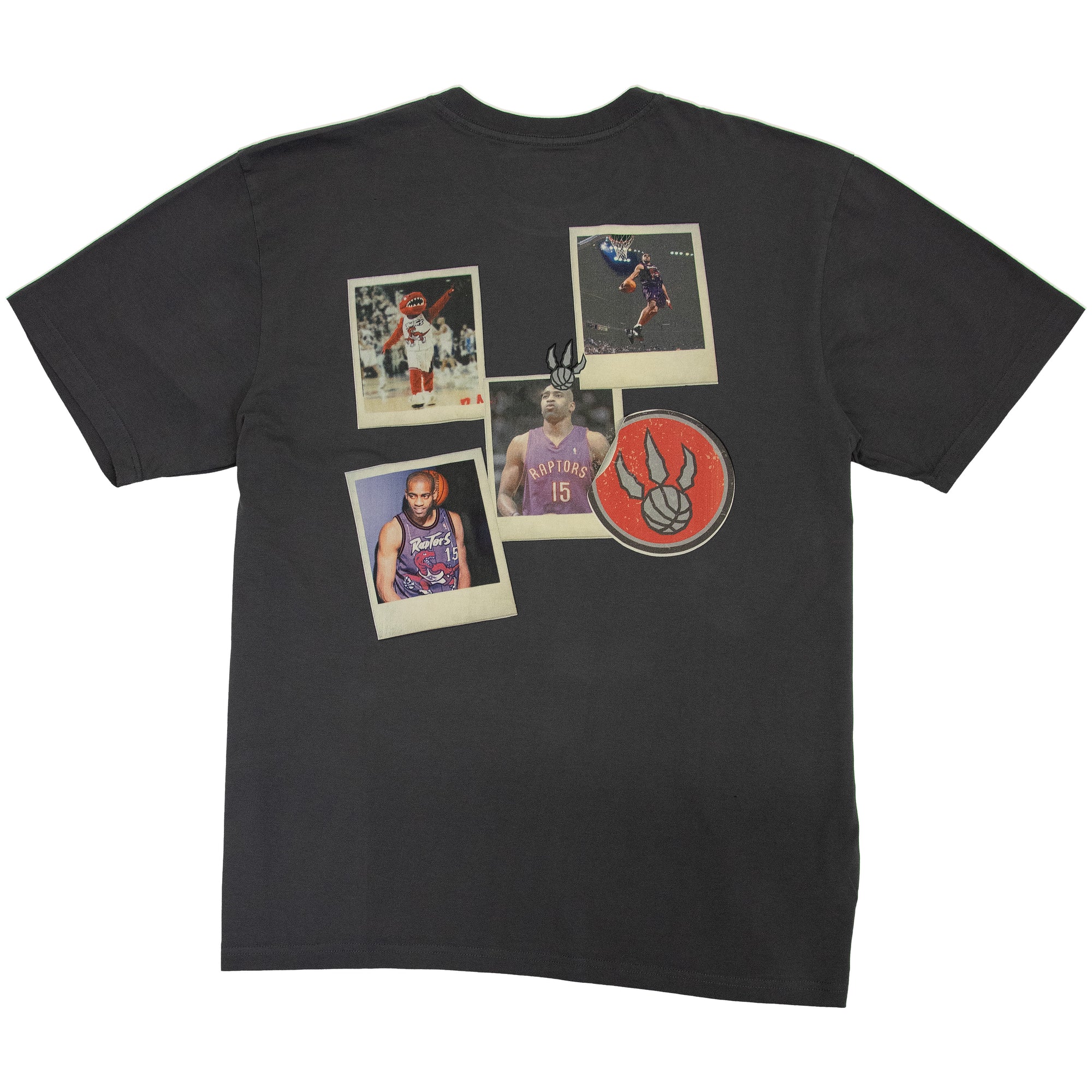 Vince Carter #15 Toronto Raptors Polaroid Photo Backprint Mitchell & Ness NBA T-Shirt Schwarz