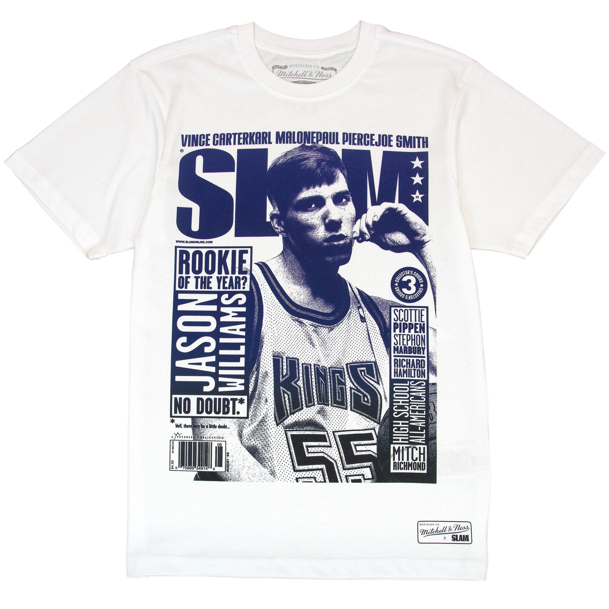 Jason Williams Sacramento Kings Mitchell & Ness Gradient SLAM Cover NBA T-Shirt Weiß