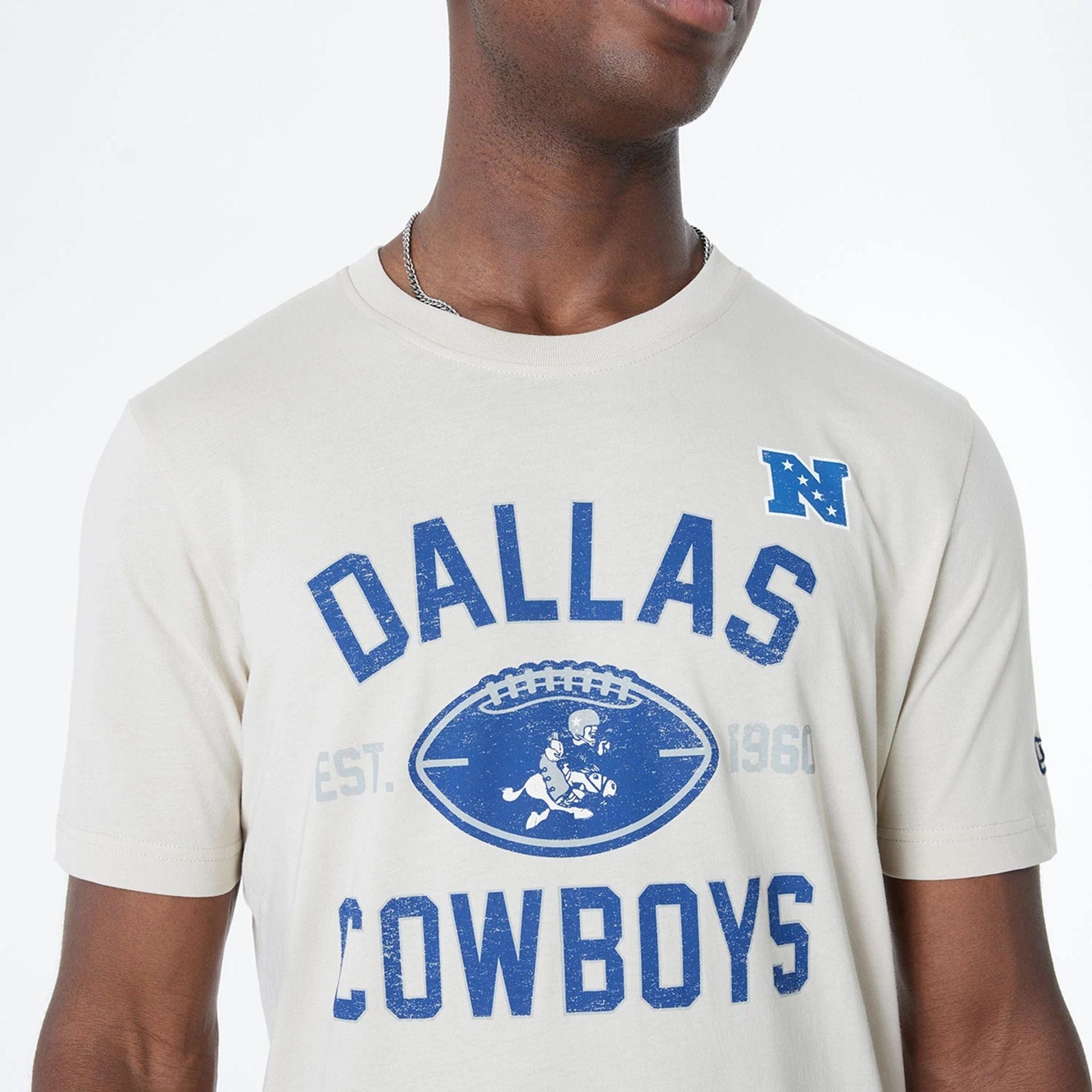 Dallas Cowboys Historic 2024 New Era 3rd Down NFL T-Shirt Beige - STADIUMDREAMS