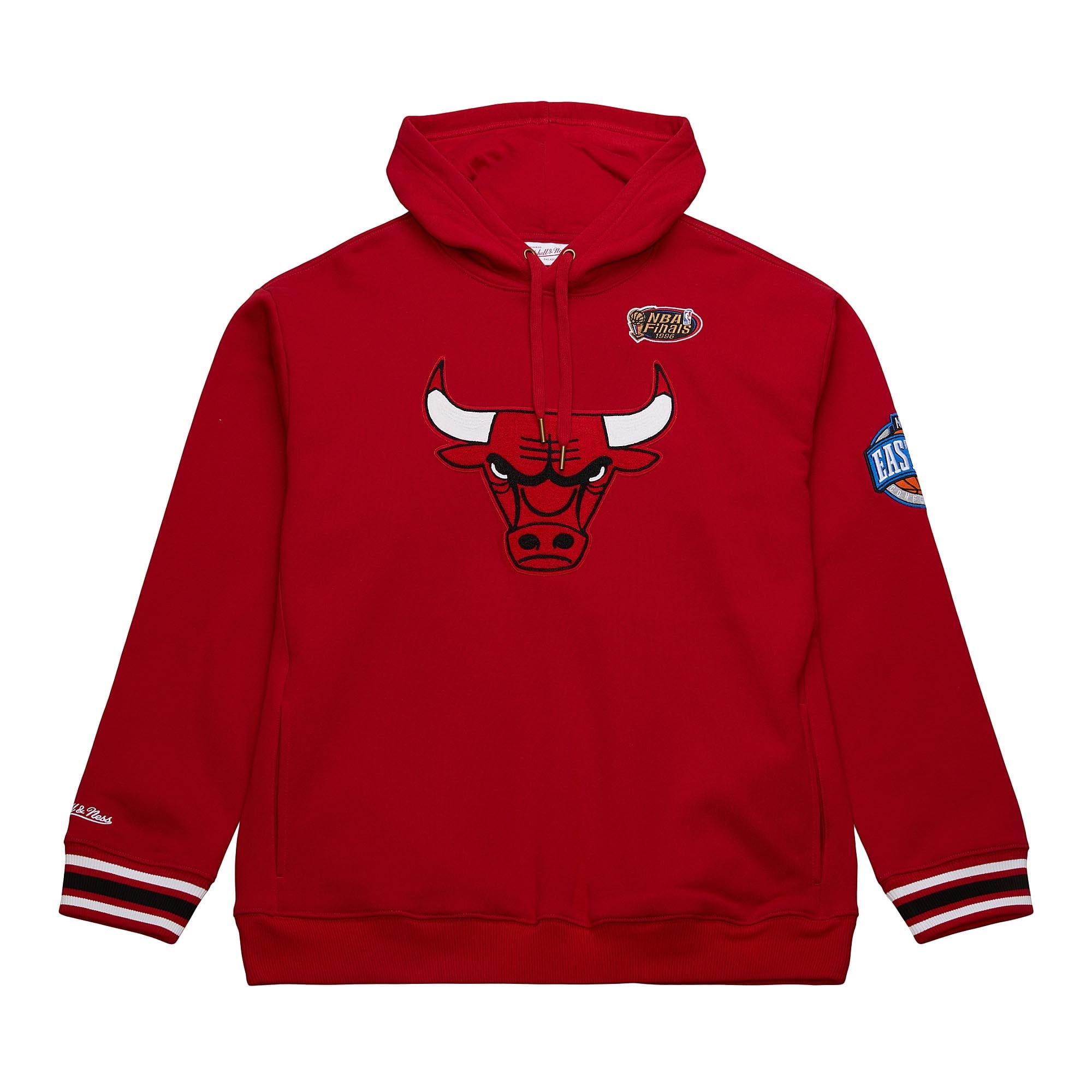 Chicago Bulls Mitchell & Ness Heavyweight Chainstitch Premium NBA Hoodie Rot - STADIUMDREAMS