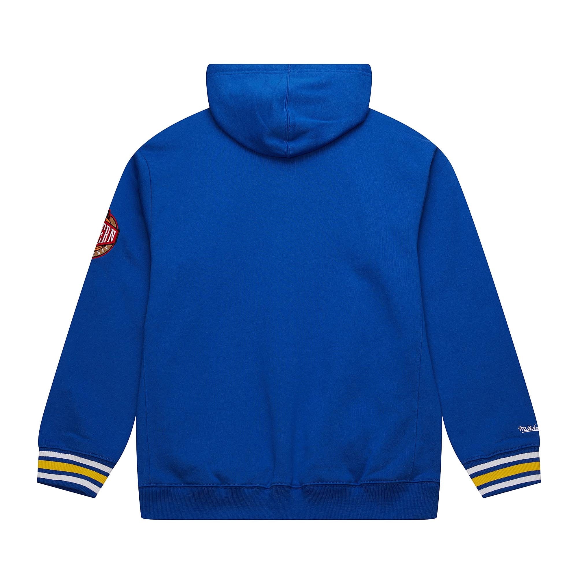 Golden State Warriors Mitchell & Ness Heavyweight Chainstitch Premium NBA Hoodie Blau - STADIUMDREAMS
