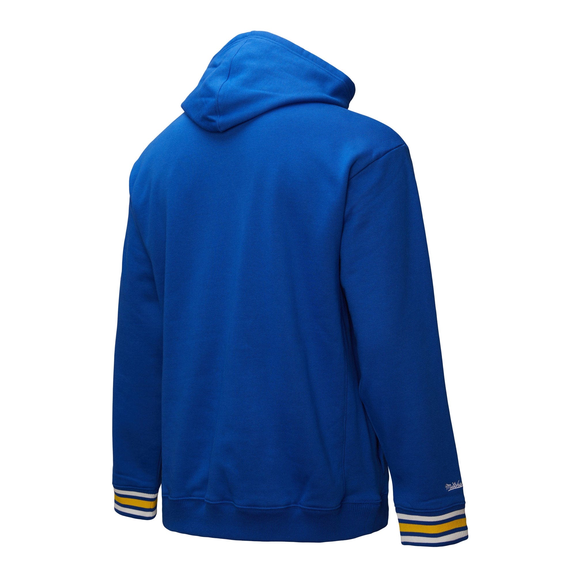 Golden State Warriors Mitchell & Ness Heavyweight Chainstitch Premium NBA Hoodie Blau - STADIUMDREAMS