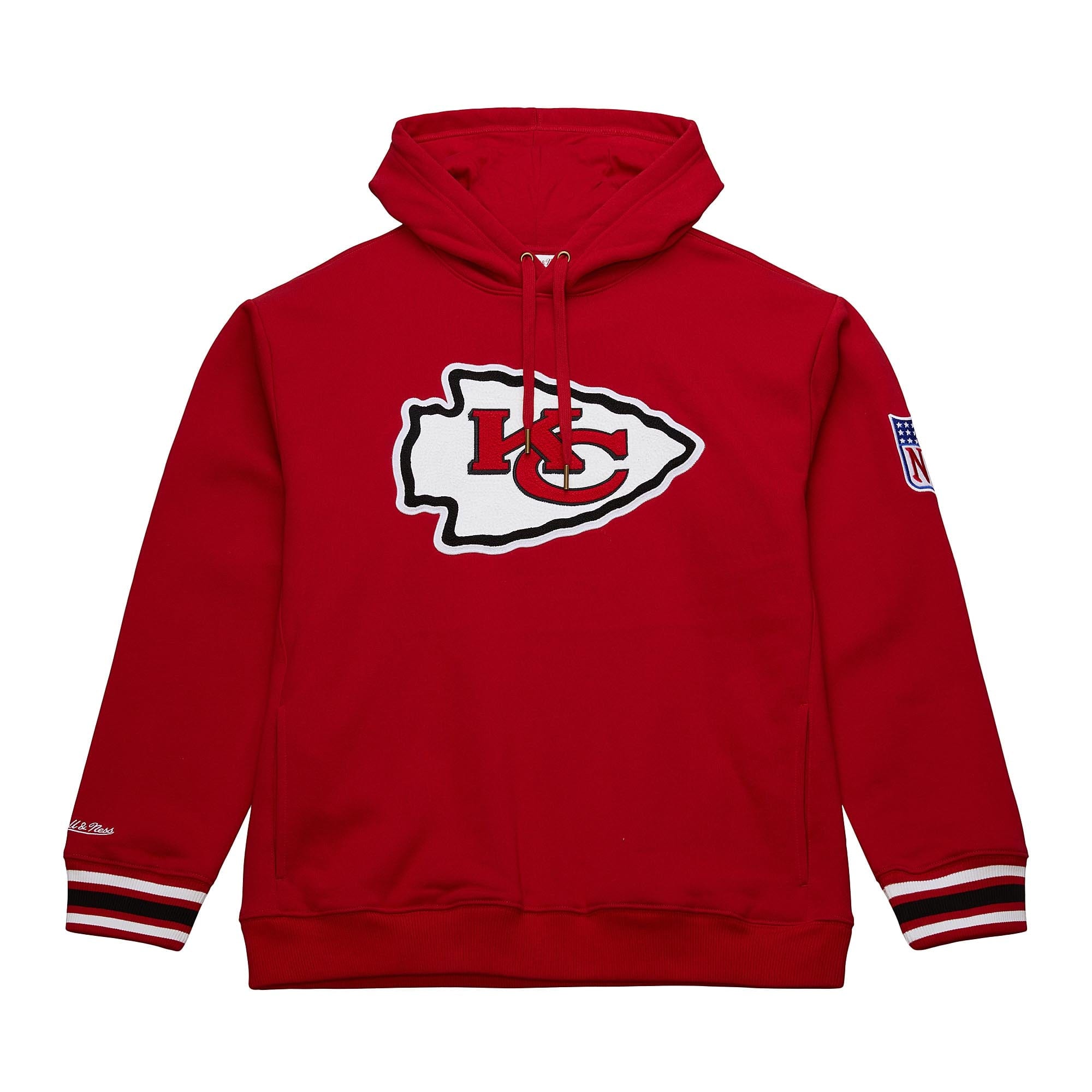 Kansas City Chiefs Mitchell & Ness Heavyweight Chainstitch Premium NFL Hoodie Rot - STADIUMDREAMS