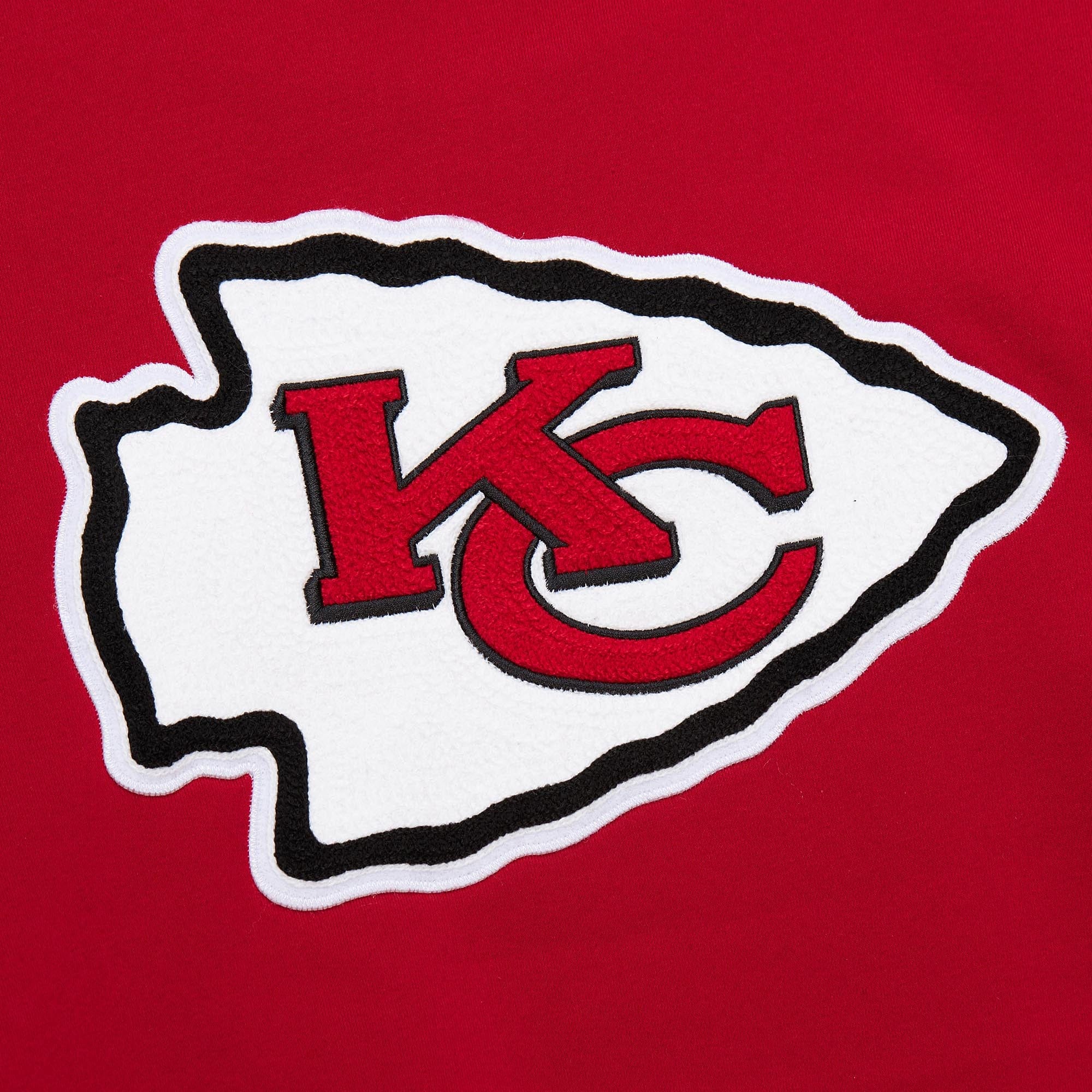 Kansas City Chiefs Mitchell & Ness Heavyweight Chainstitch Premium NFL Hoodie Rot - STADIUMDREAMS