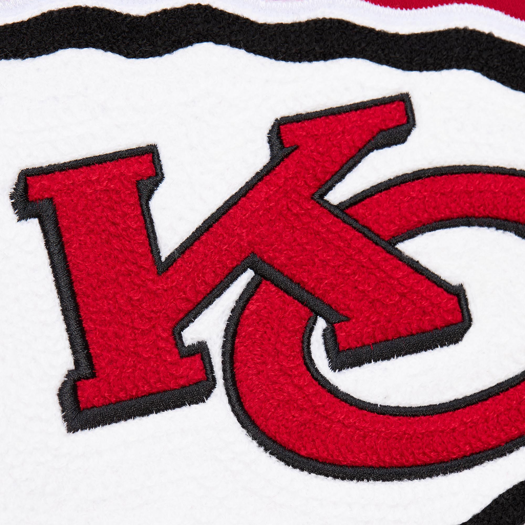 Kansas City Chiefs Mitchell & Ness Heavyweight Chainstitch Premium NFL Hoodie Rot - STADIUMDREAMS