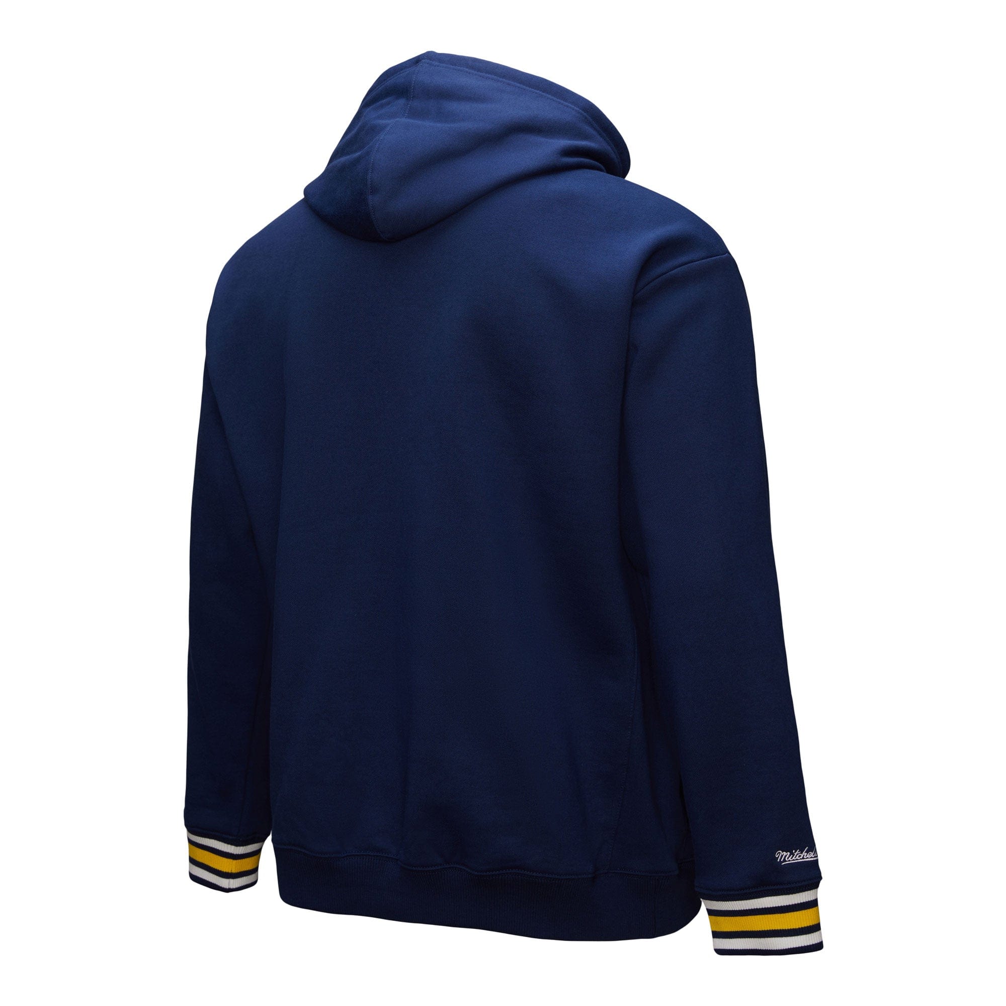 Michigan Wolverines Mitchell & Ness Heavyweight Chainstitch Premium NCAA Hoodie Navy - STADIUMDREAMS