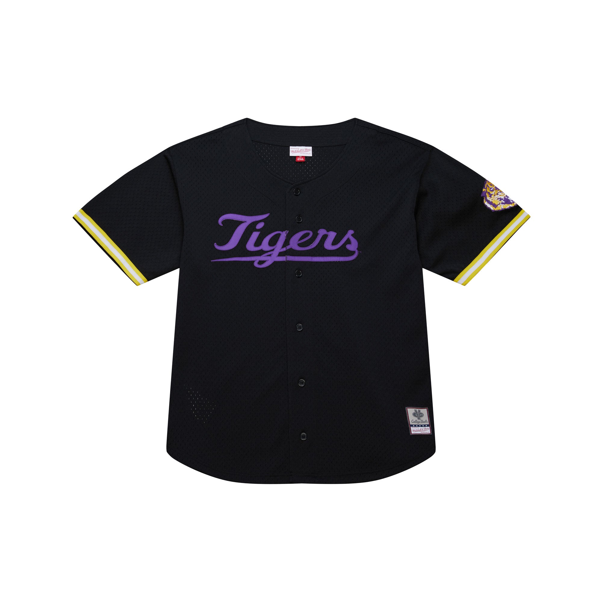 Louisiana State University Tigers Mitchell & Ness On the Clock NCAA Baseball Trikot Schwarz - STADIUMDREAMS