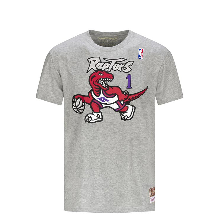 Tracy McGrady #1 Toronto Raptors Mitchell & Ness NBA Name & Number T-Shirt Grau - STADIUMDREAMS