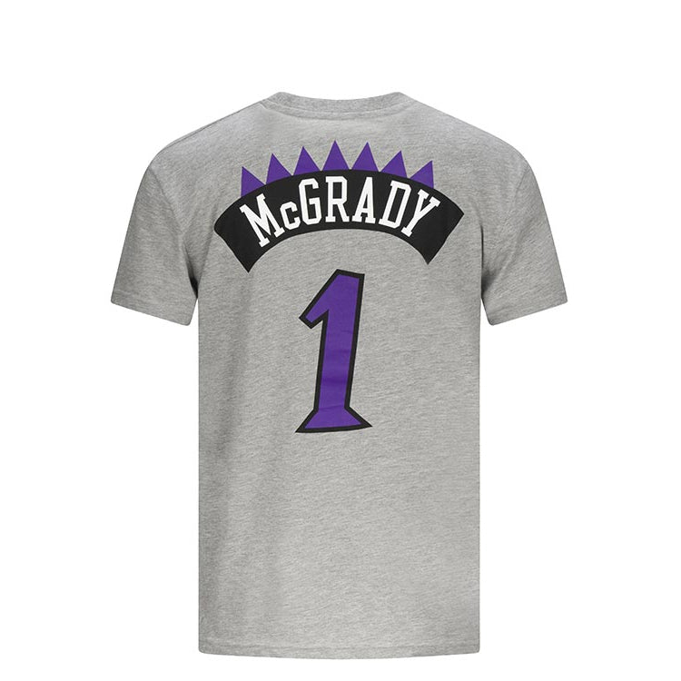 Tracy McGrady #1 Toronto Raptors Mitchell & Ness NBA Name & Number T-Shirt Grau - STADIUMDREAMS