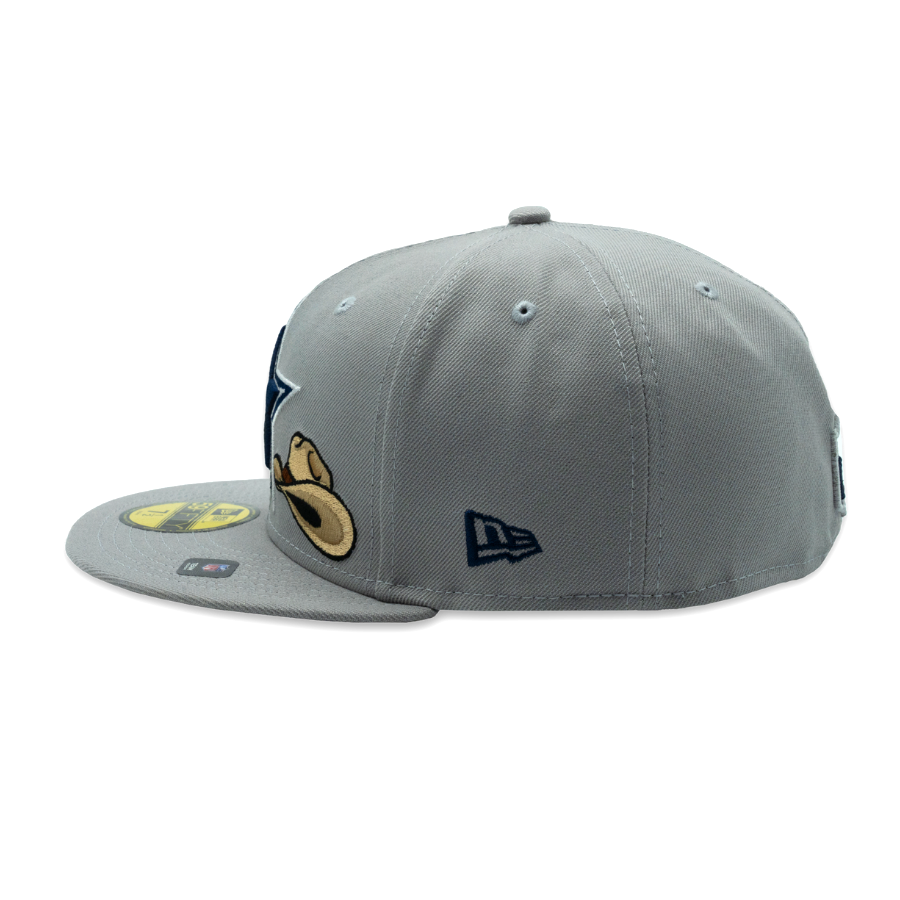Dallas Cowboys Premium Patches New Era 59FIFTY NFL Cap Grau StadiumDreams Exclusive - STADIUMDREAMS