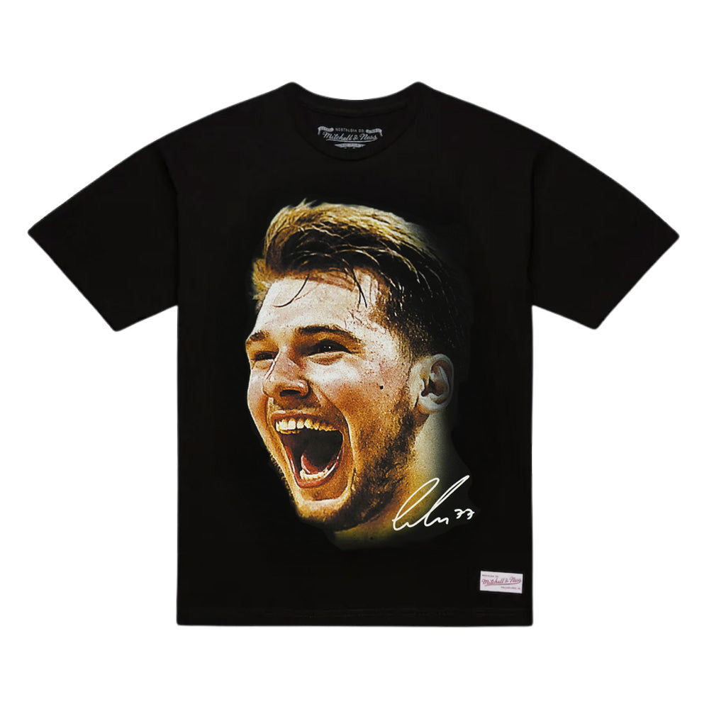 Luka Doncic Los Angeles Lakers Mitchell & Ness Painted Real Big Face NBA T-Shirt Schwarz