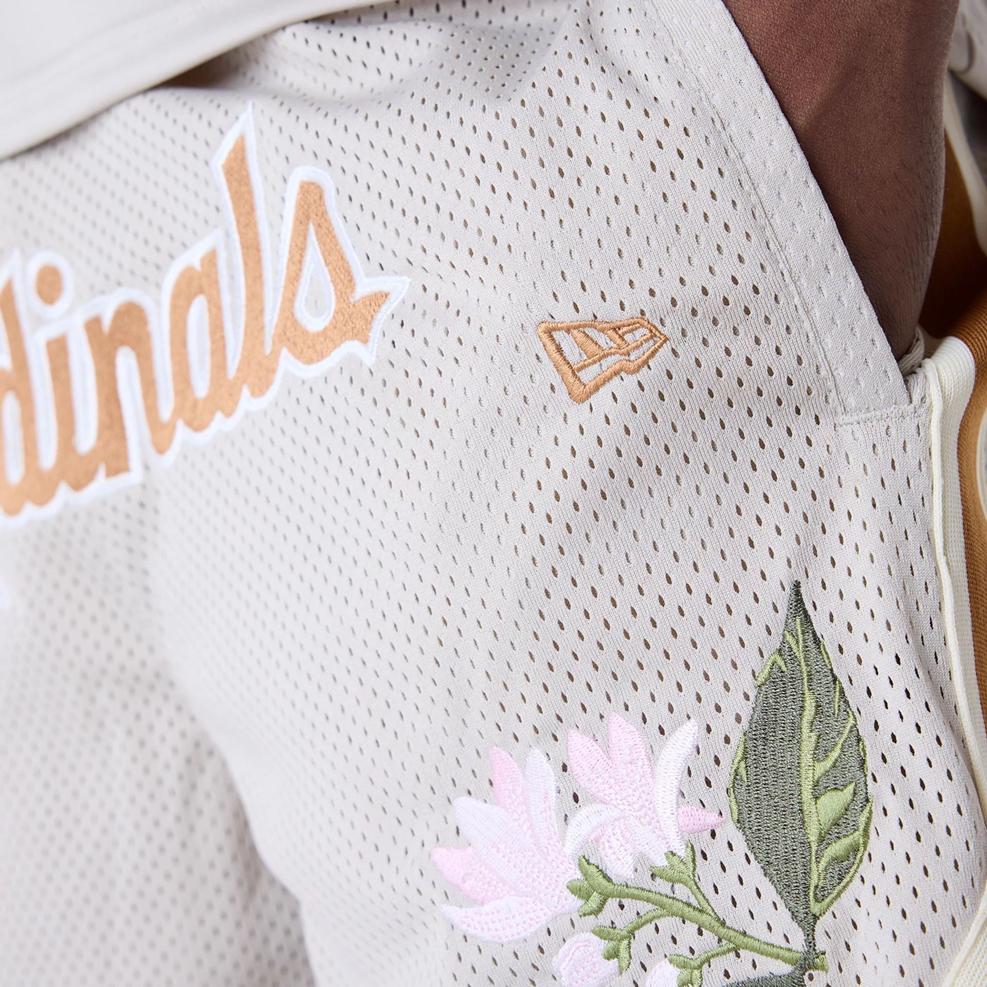 St. Louis Cardinals New Era Floral Mesh MLB Shorts Beige - STADIUMDREAMS