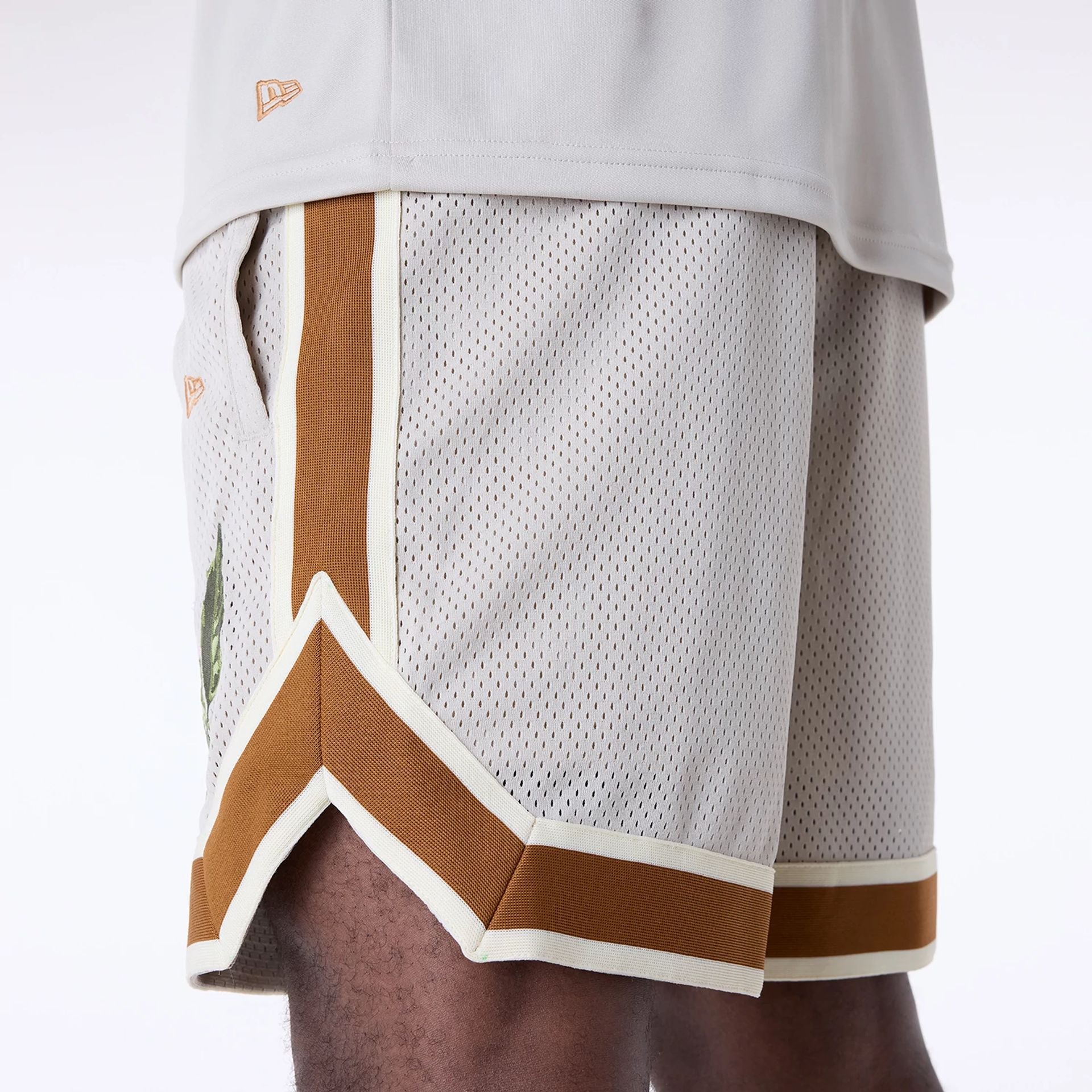 St. Louis Cardinals New Era Floral Mesh MLB Shorts Beige - STADIUMDREAMS