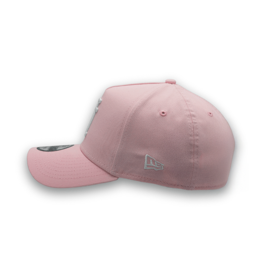 Los Angeles Dodgers Upside Down New Era 9FORTY A-Frame MLB Cap Pink StadiumDreams Exclusive - STADIUMDREAMS