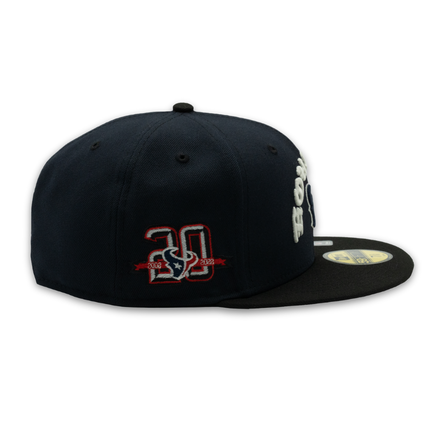 Houston Texans New Era NFL 20 Years Anniversary Side Patch 59FIFTY Cap Navy - SD Exclusive - STADIUMDREAMS
