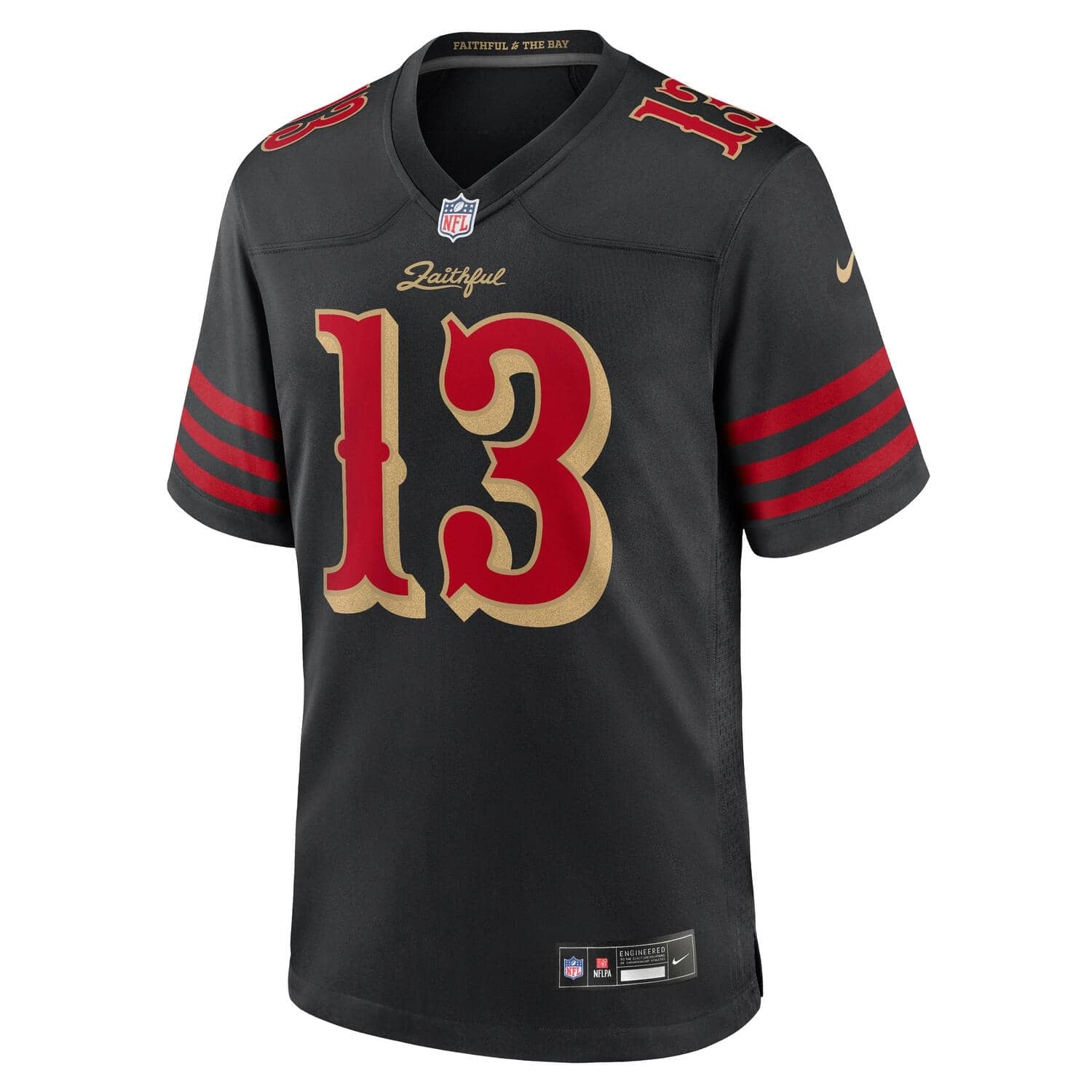 Brock Purdy #13 San Francisco 49ers 2025 Nike Rivalries Game NFL Trikot Schwarz