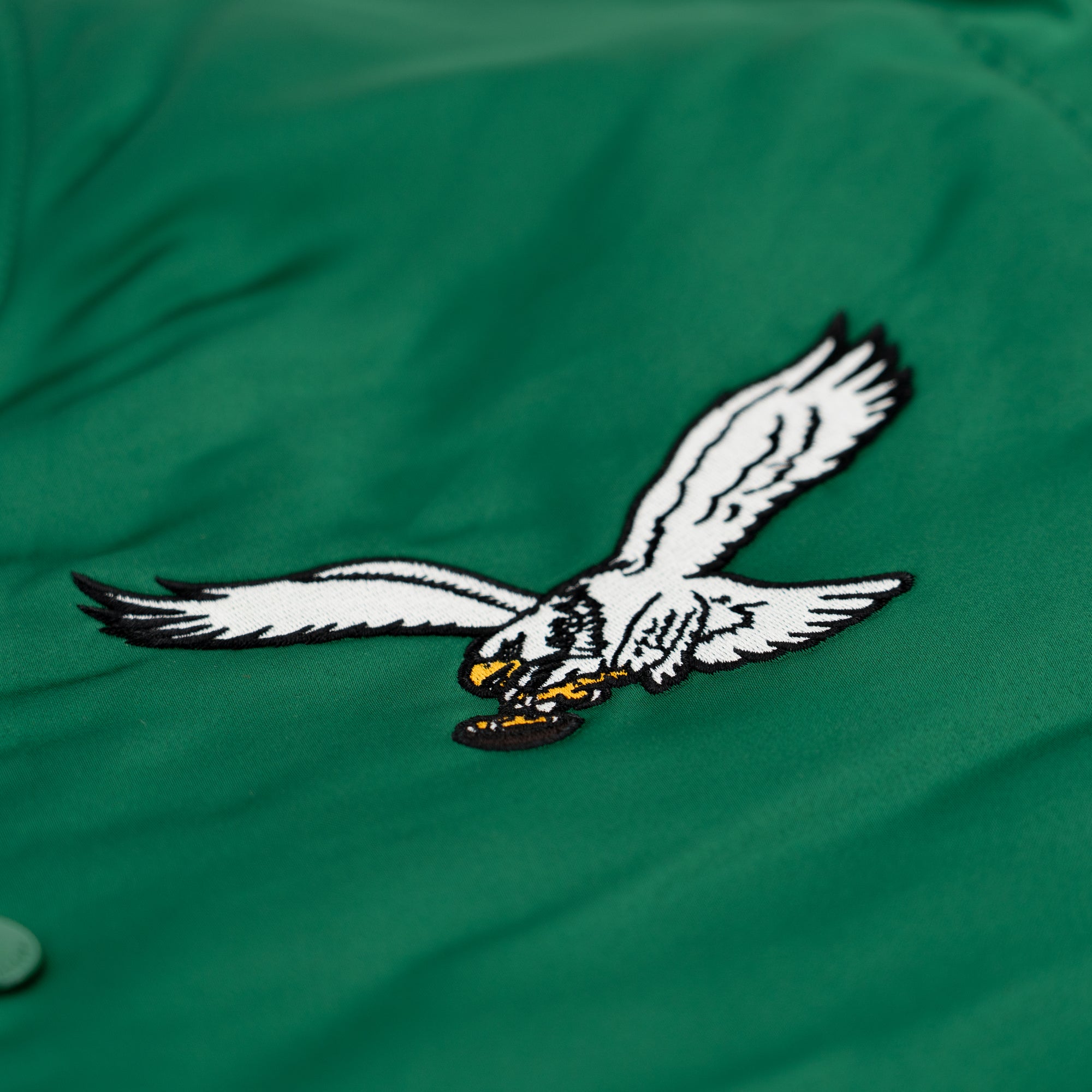 Philadelphia Eagles New Era USA EDITION Stitched Satin NFL Jacke Grün - STADIUMDREAMS