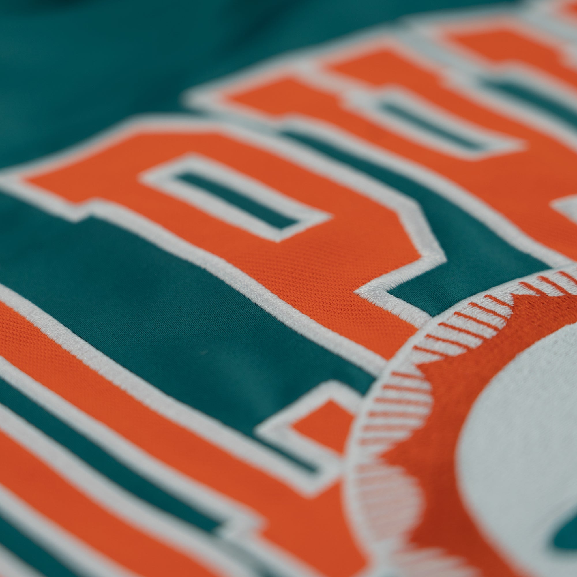 Miami Dolphins New Era USA EDITION Stitched Satin NFL Jacke Türkis